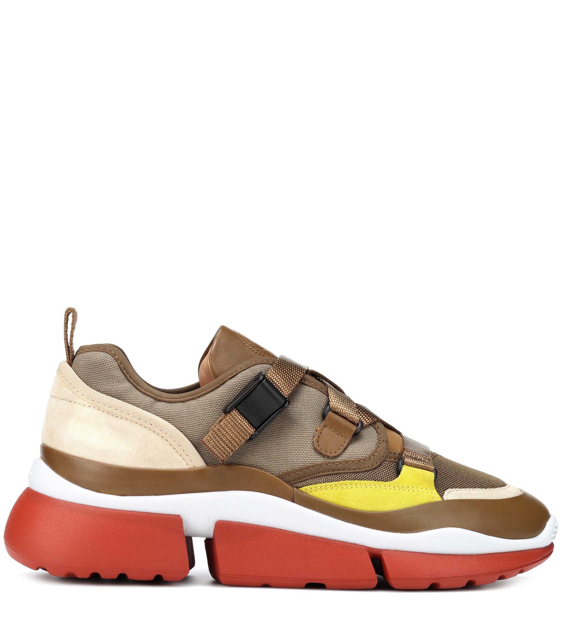 Chloé Sonnie Sneakers in Brown | Lyst