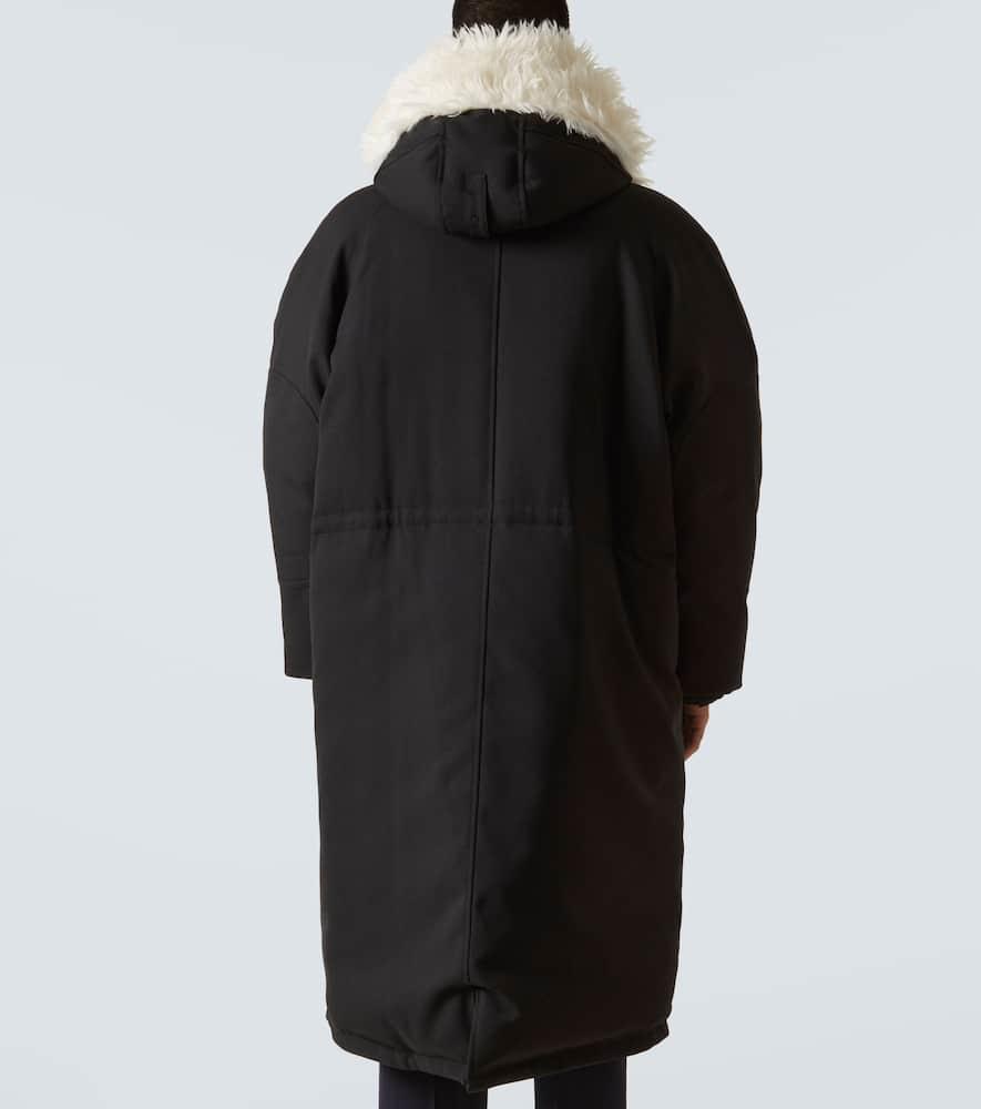 Jil Sander Faux Fur-Trimmed Down Jacket in Black for Men Lyst UK