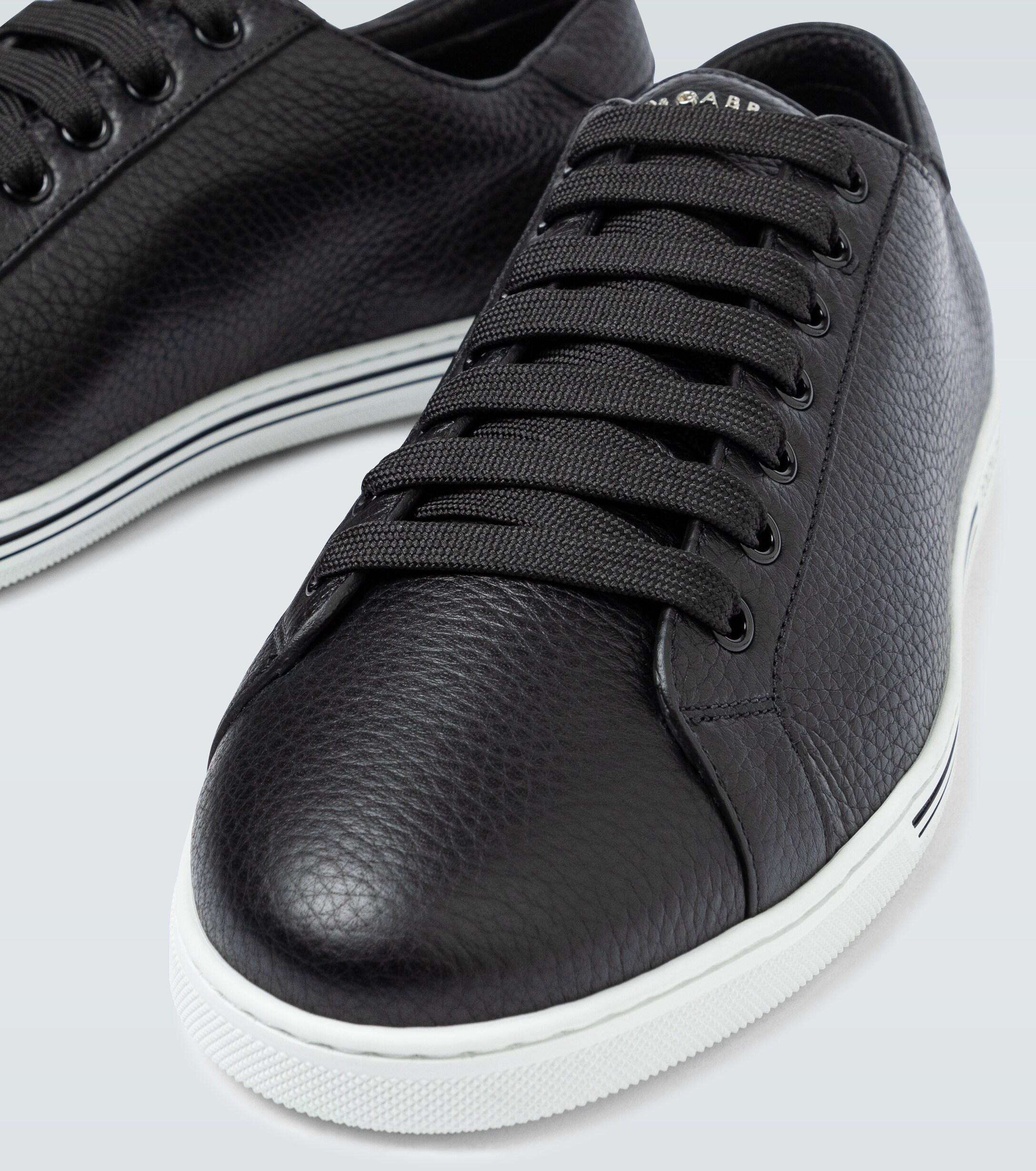 Dolce & Gabbana Buckskin Saint Tropez Sneaker in Black for Men | Lyst