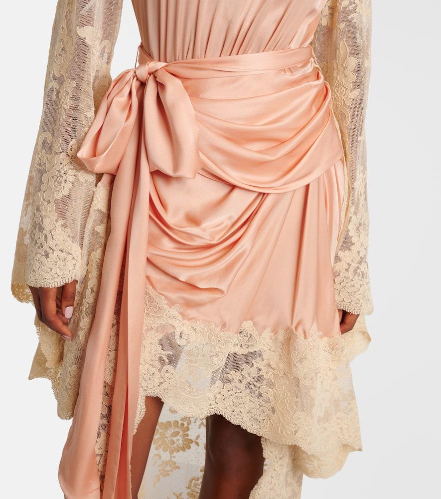 Zimmermann Hypnotic Silk Satin And Lace Gown in Pink | Lyst