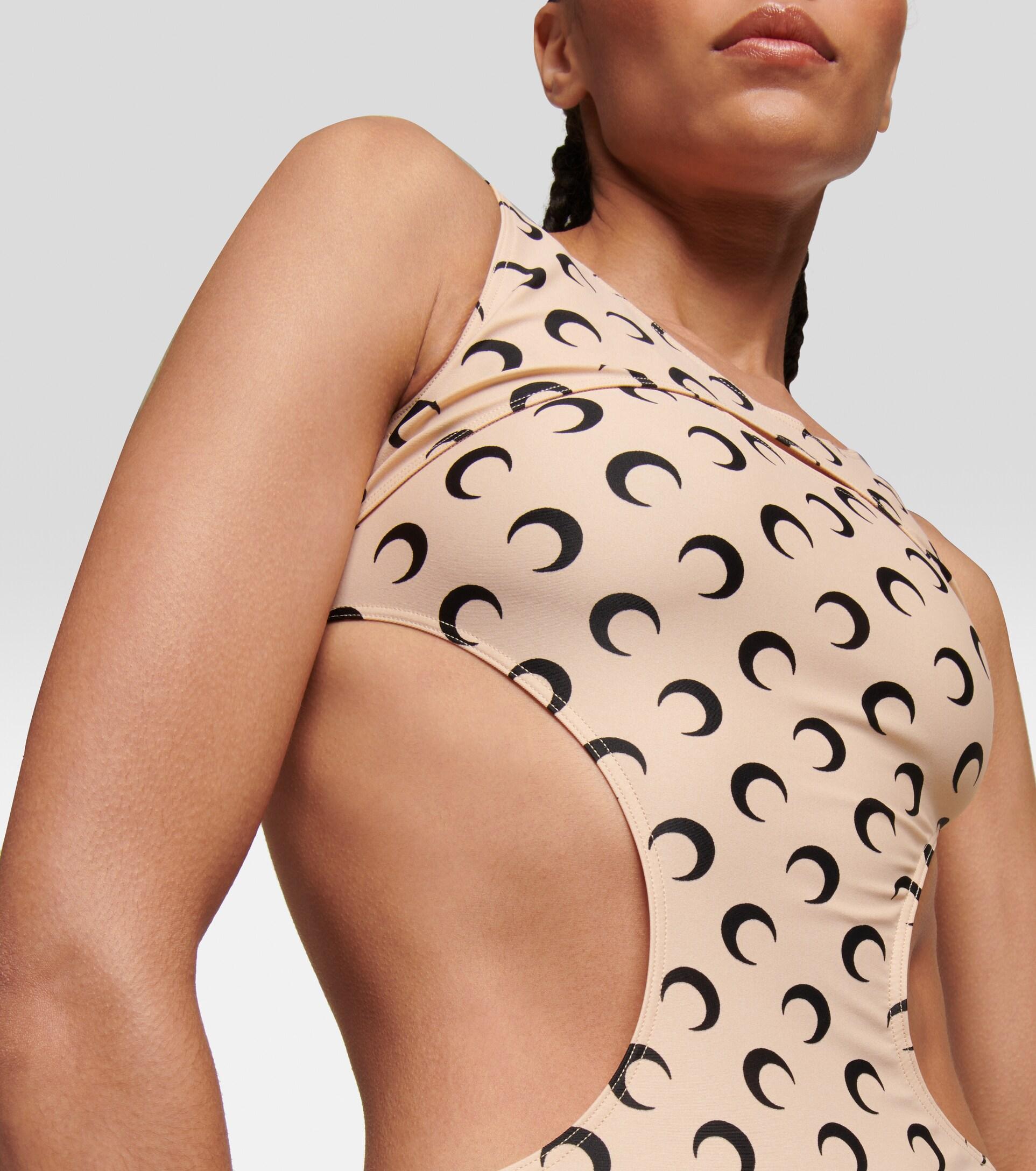 MARINE SERRE☆Crescent Moon オープンバック 水着♪【送料込】 marine-serre-beige-Crescent-