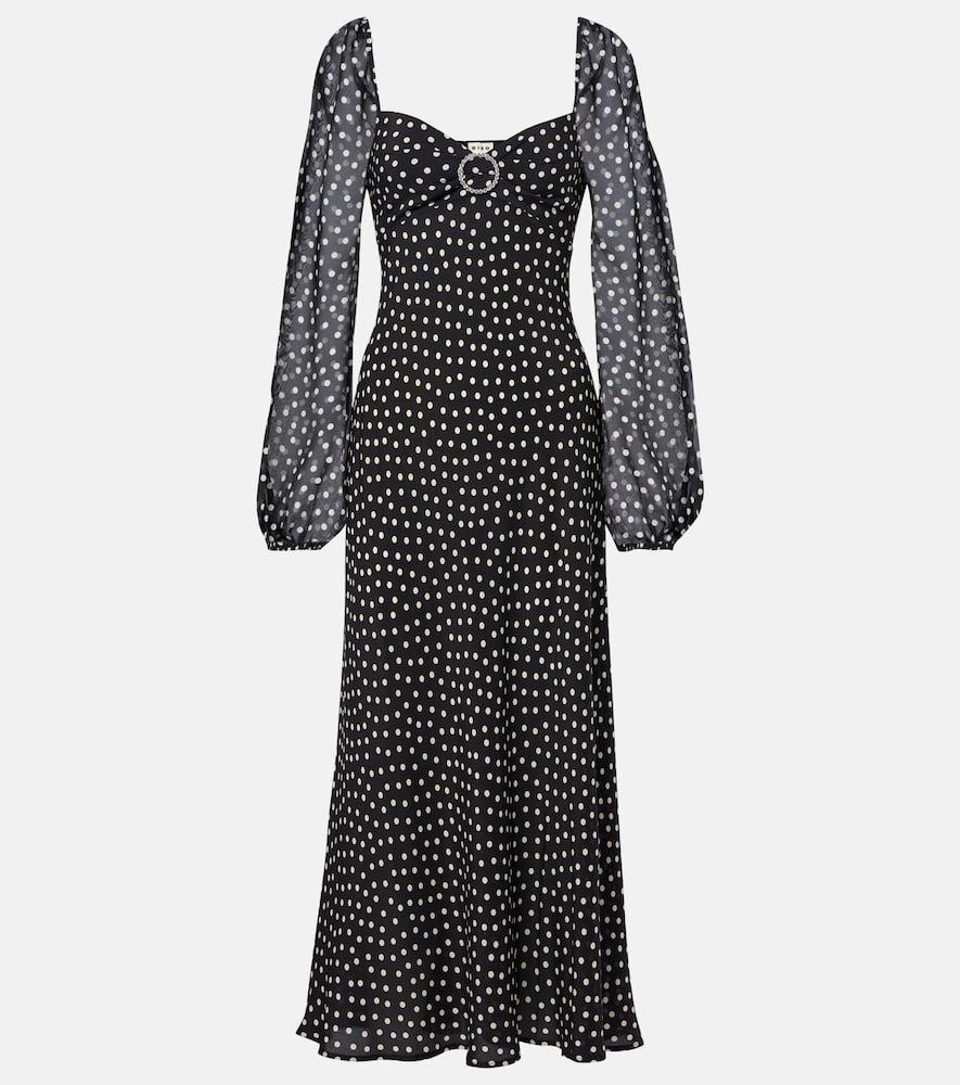 RIXO リキソー ブランド ワンピース Polka-dot cotton 1024709 Polka-dot cotton maxi dress in white - Rixo | Mytheresa