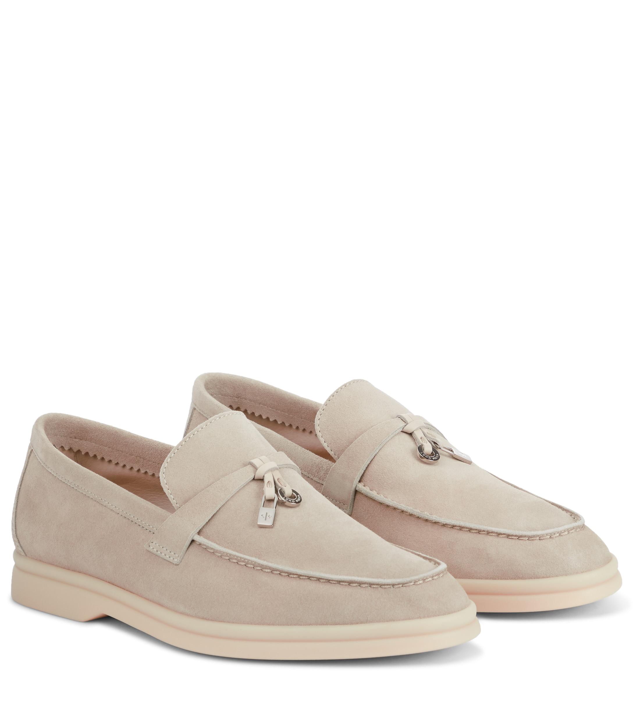 Loro Piana Women's Beige Summer Walk Suede Loafers Shoes Size 39.5 UK –  Afashionistastore