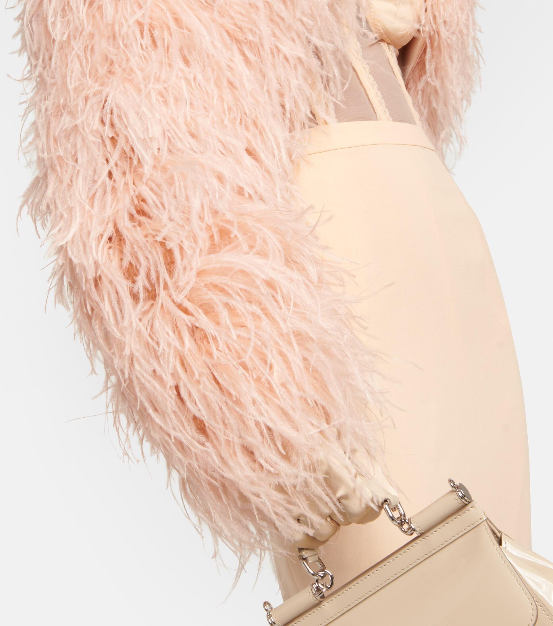 Ostrich feather best sale bolero topshop