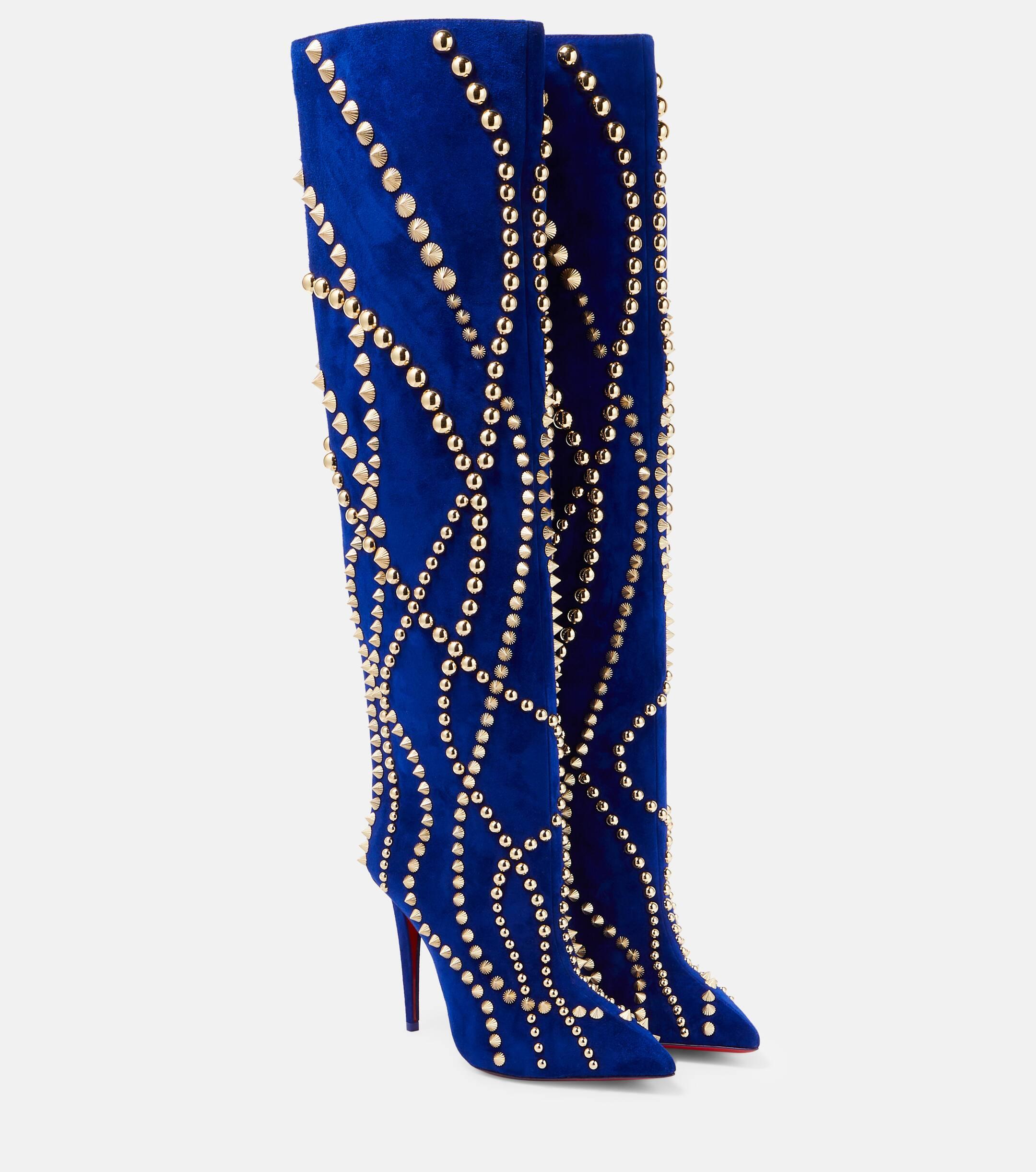 Blue christian louboutin sale