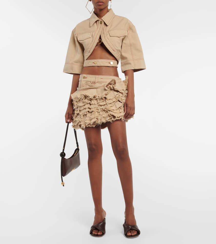 Jacquemus La Jupe De Nimes Artichaut Denim Miniskirt in Natural | Lyst 