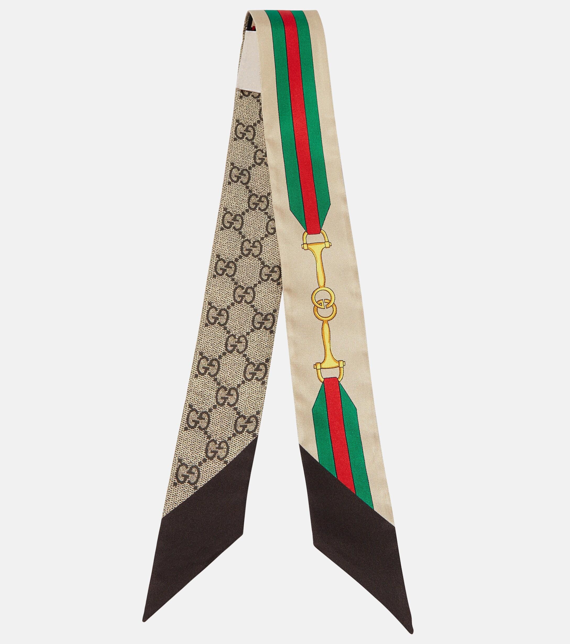 Foulard GG en soie Gucci en coloris Neutre | Lyst