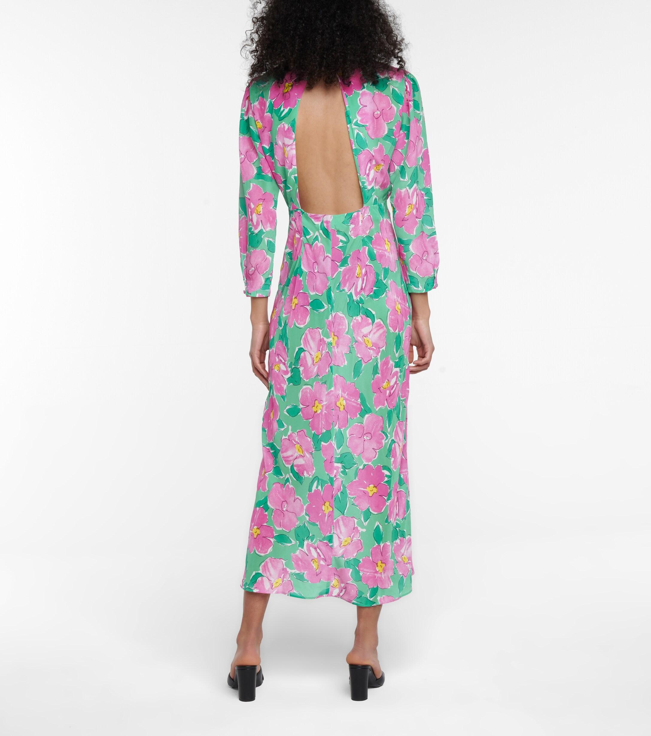 RIXO London Cherie Floral Silk Maxi Dress - Lyst
