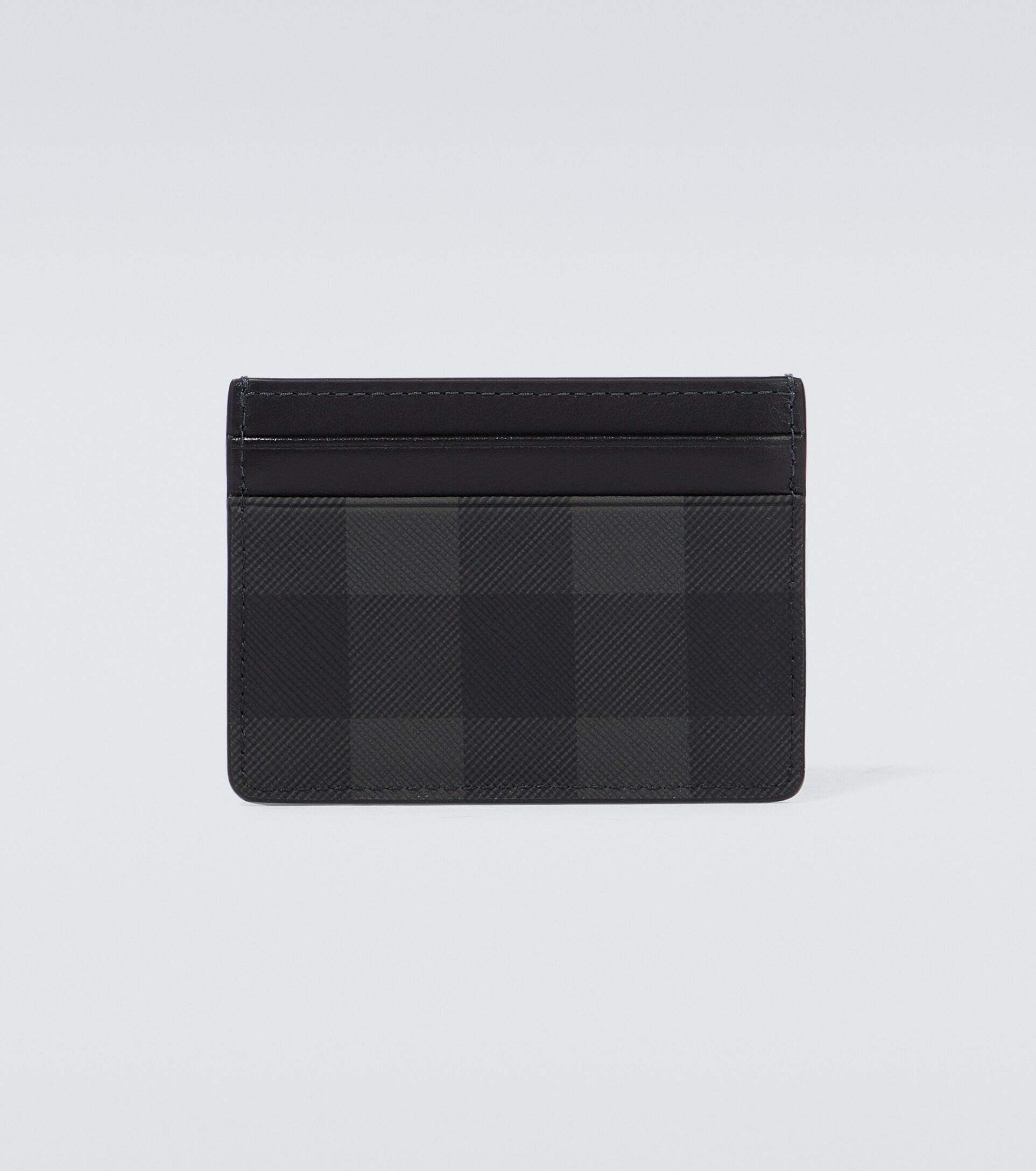 Burberry Leather-trimmed Cardholder in Black for Men | Lyst