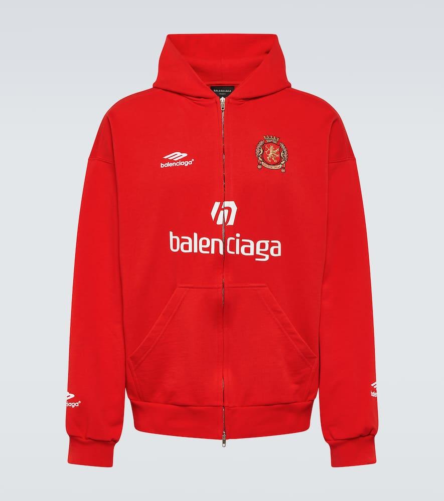 Balenciaga Kapuzenjacke Aus Baumwoll-Jersey in Rot für Herren