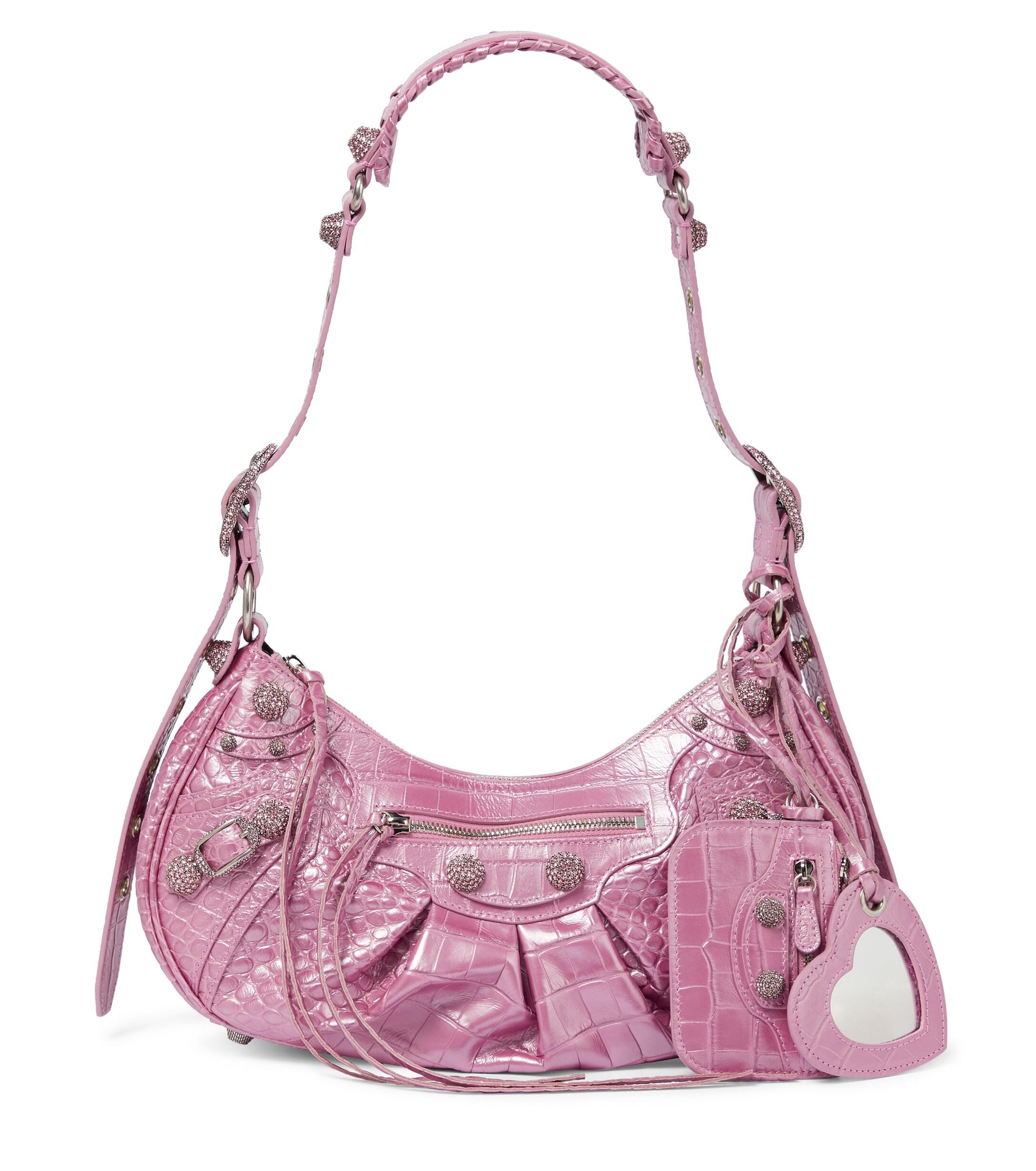 Balenciaga Le Cagole Small Leather Shoulder Bag in Pink | Lyst Australia