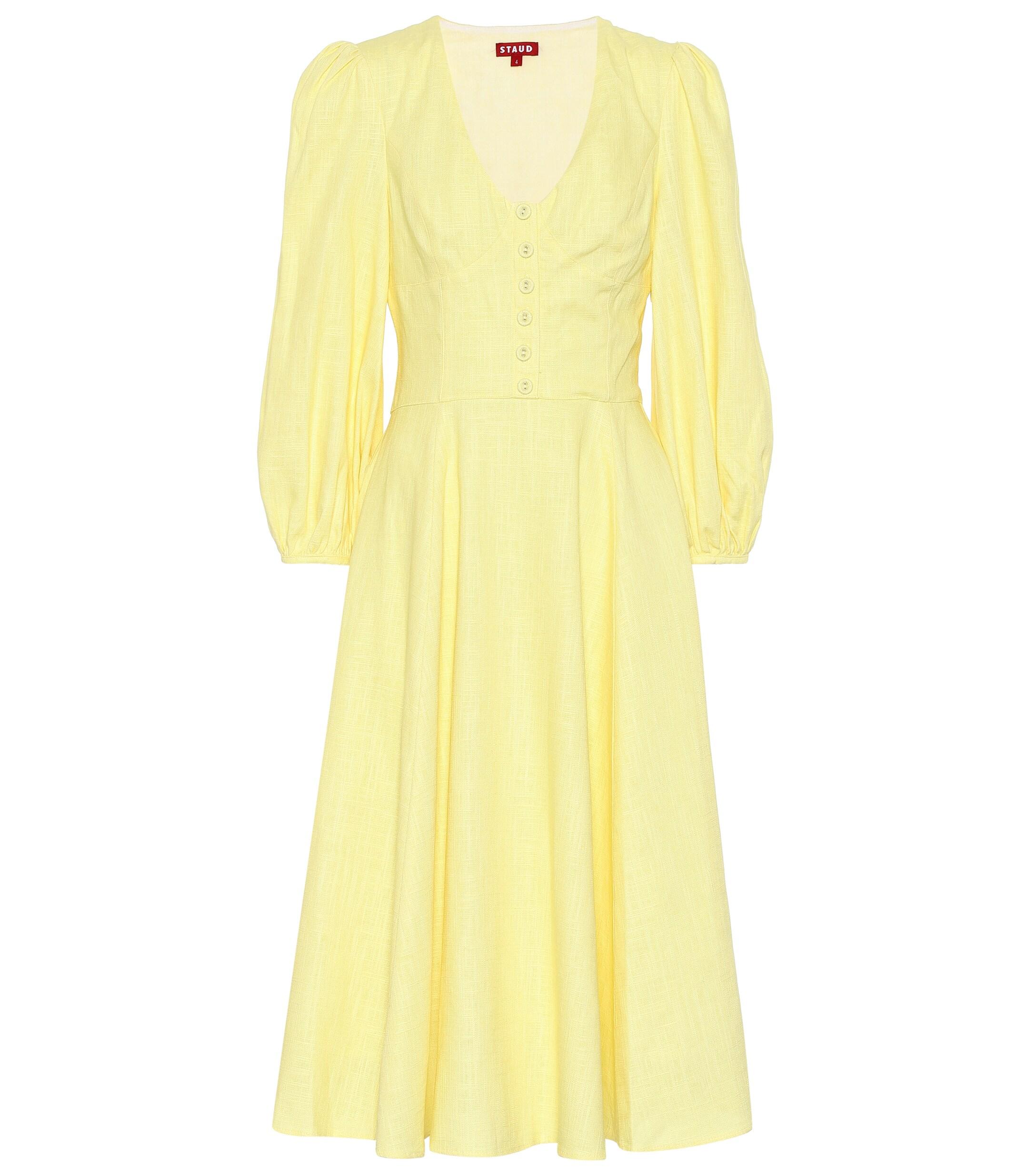 staud yellow dress
