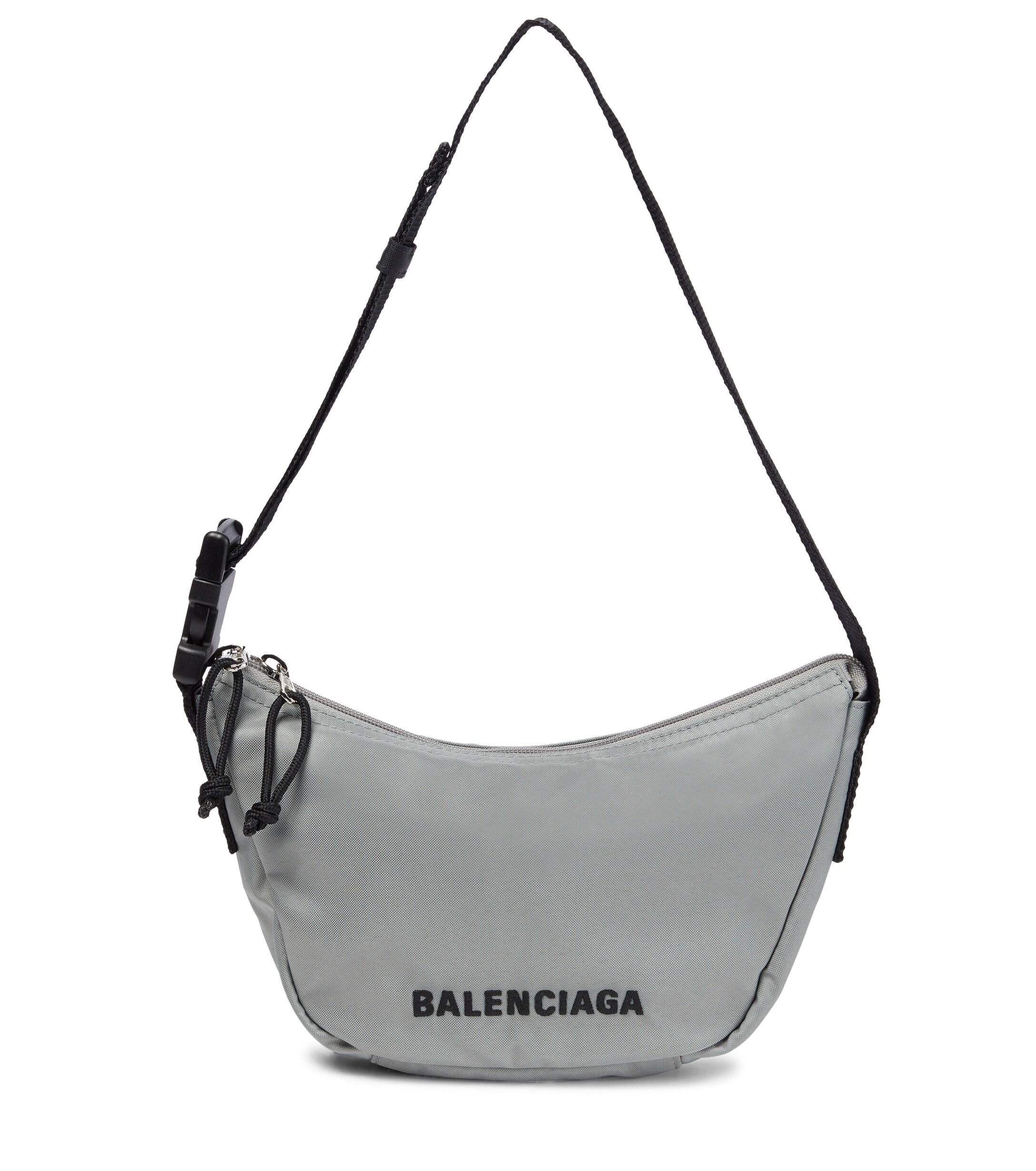 Balenciaga Wheel Sling Small Nylon Shoulder Bag in Black | Lyst Canada