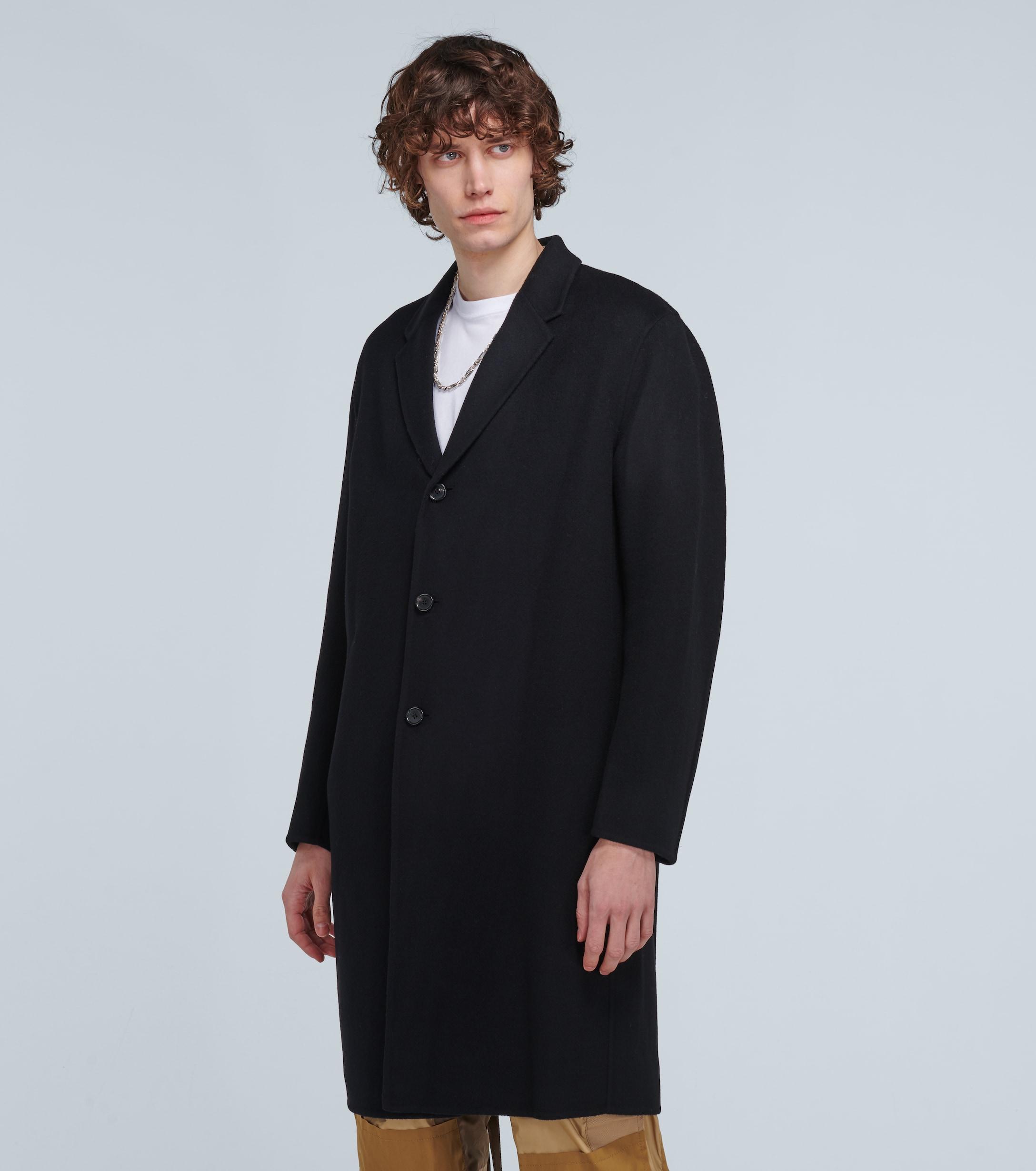 Acne Studios Chad Single-breasted Wool Coat in Black for Men - Lyst