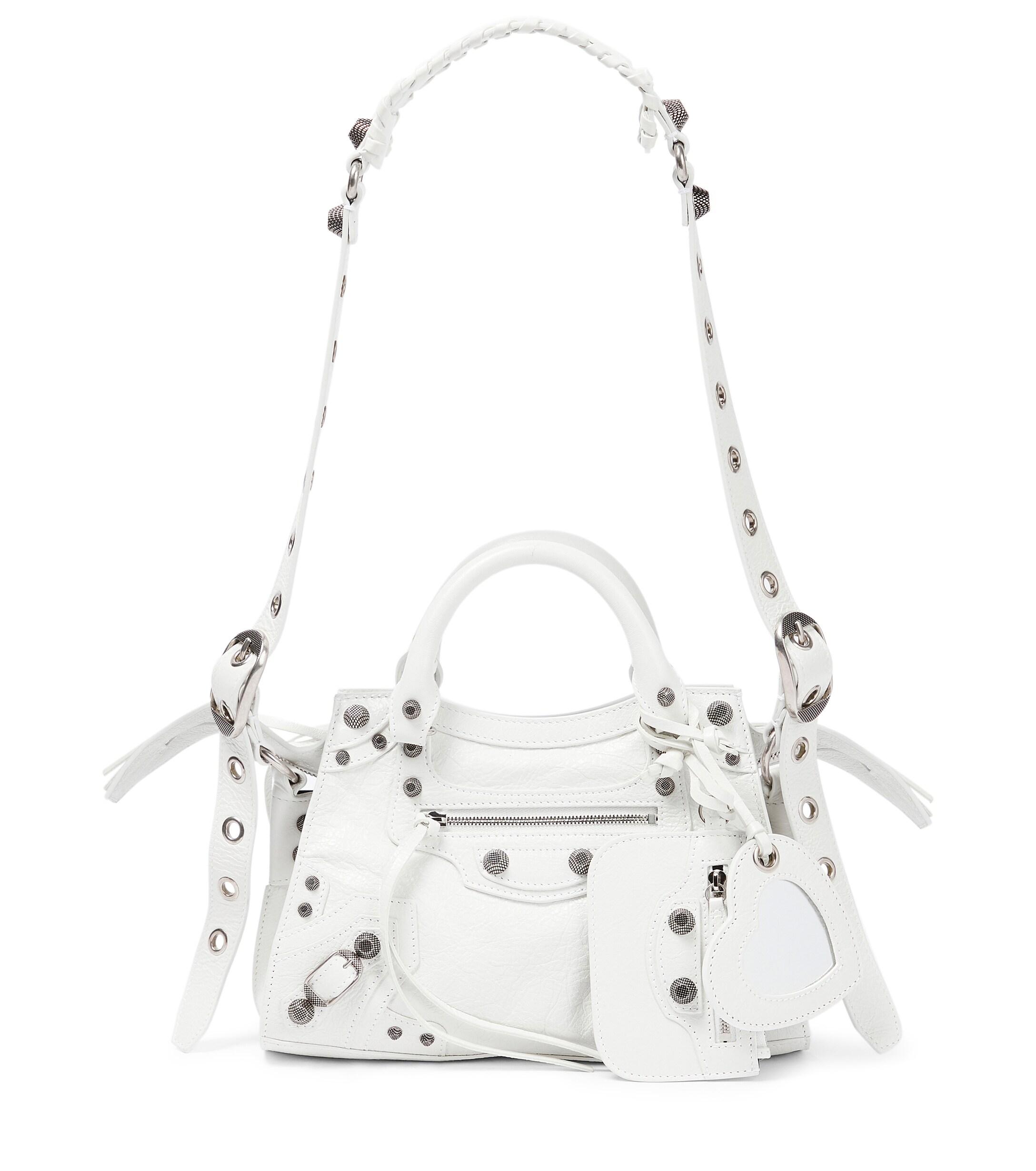 Balenciaga Neo Cagole Xs Leather Tote in White | Lyst UK