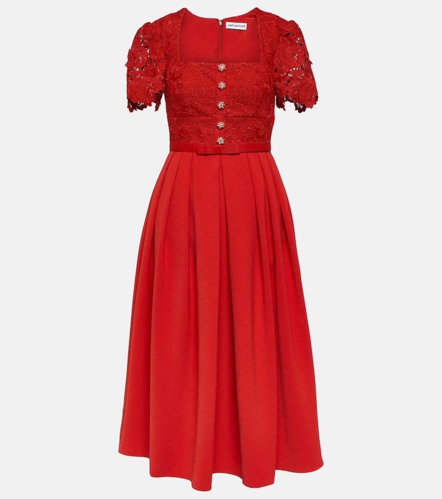 midi frock dress The Floral Tie Midi Dress -Sweetheart's Neck Floral Print High Waist Dress  - Green - Dresses