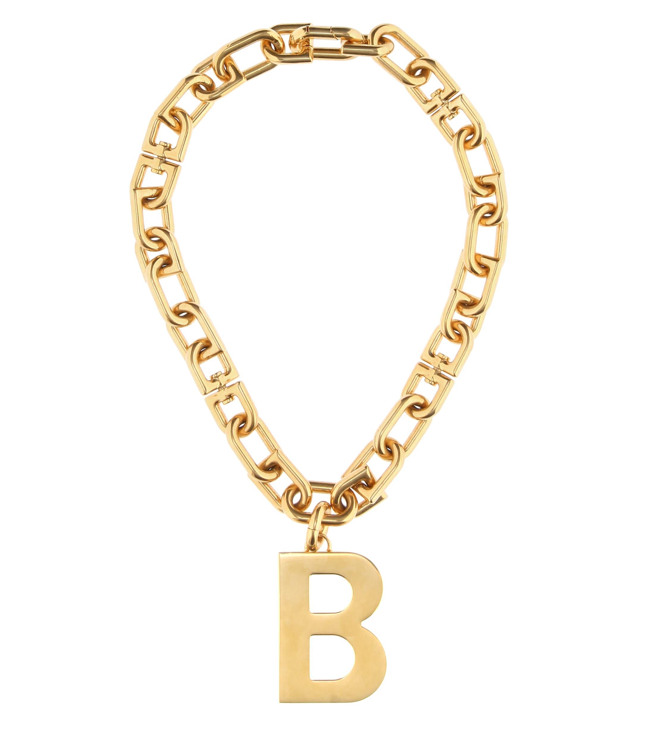 Balenciaga B Chain Necklace in Gold (Metallic) - Lyst