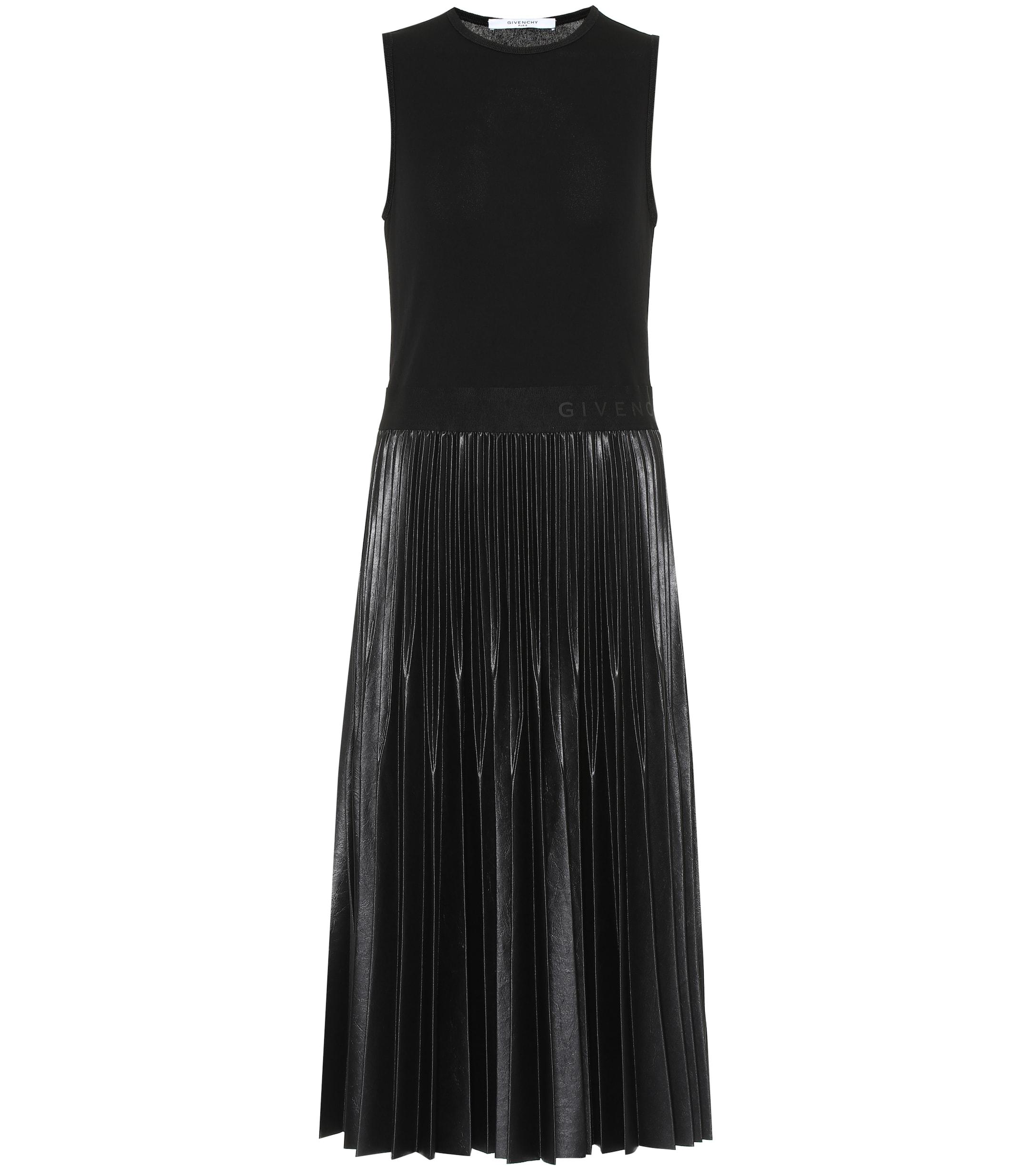 Givenchy Cotton Pleated Midi Dress in Black - Save 58% - Lyst