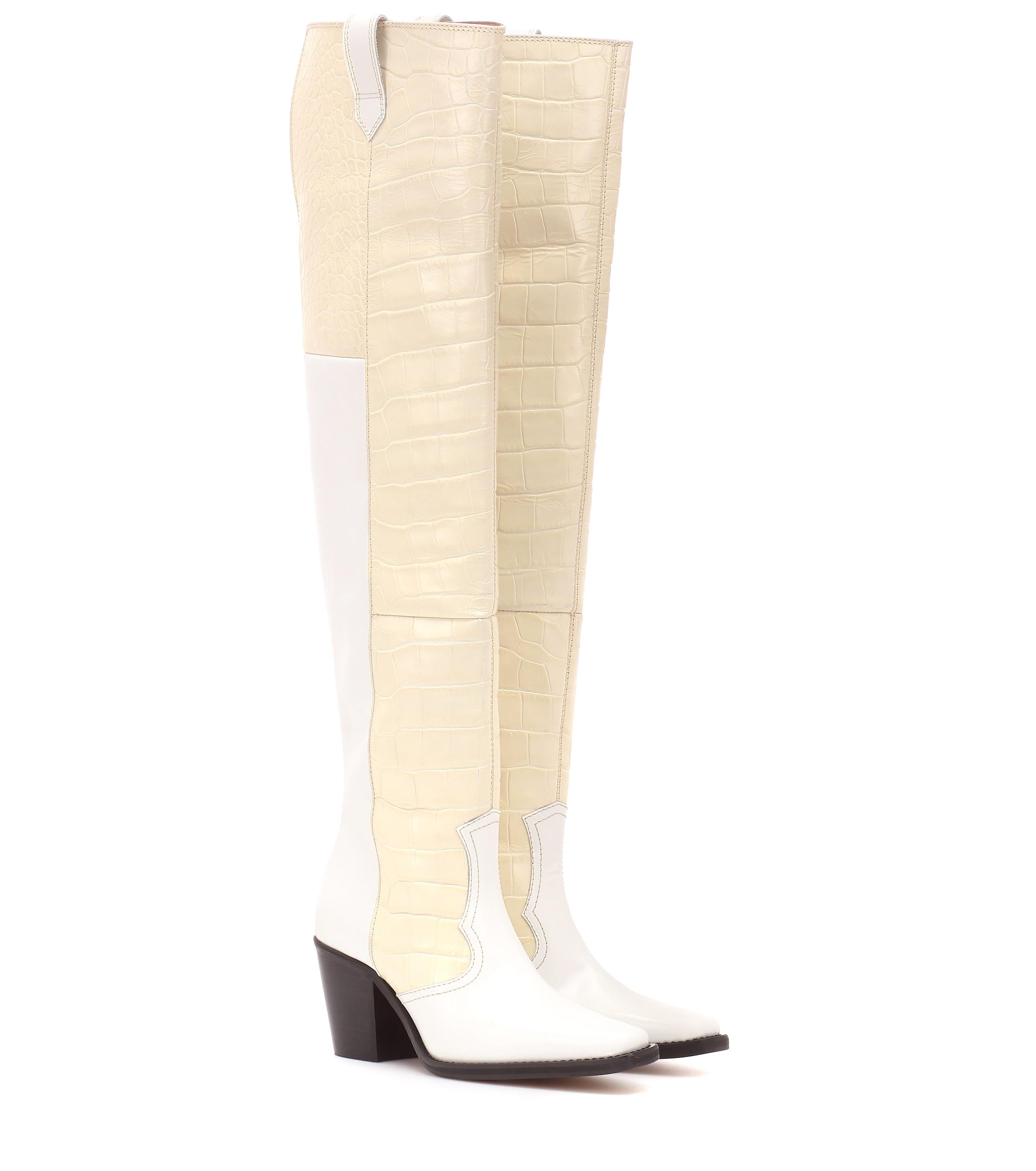 ganni high western boots