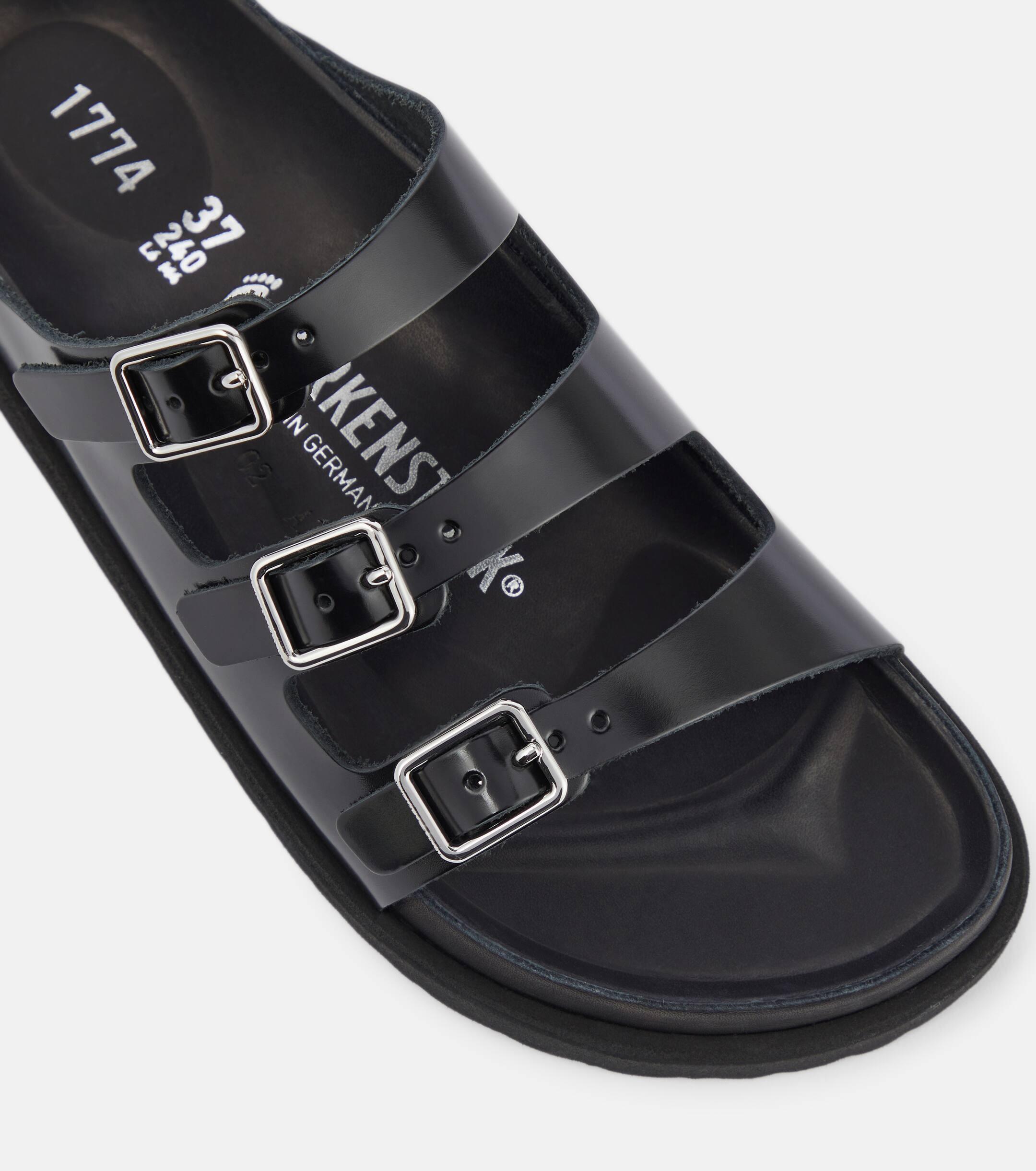 Birkenstock Florida Leather Sandals in Black Lyst UK