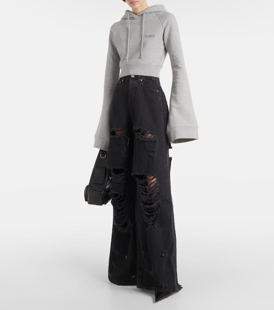 Vetements top cropped hoodie