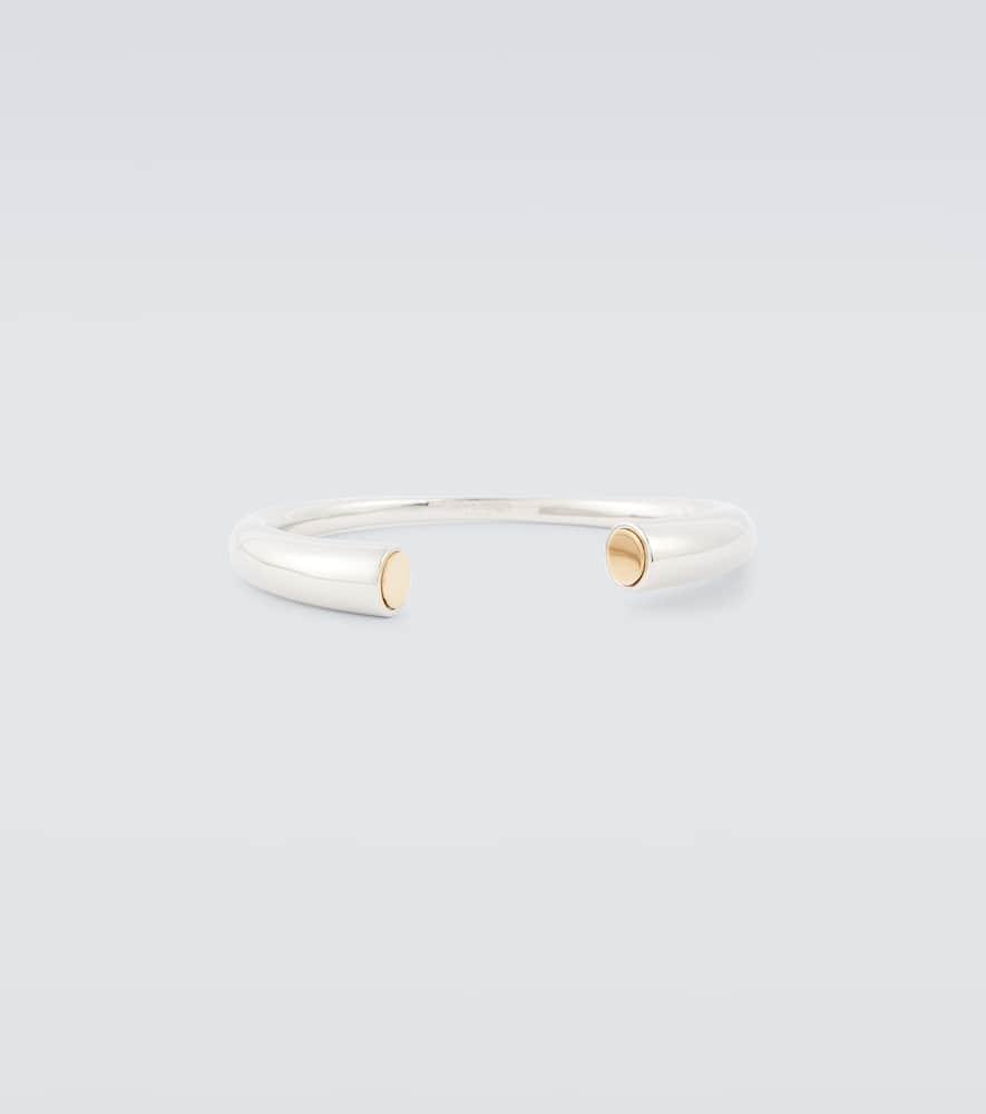 Saint Laurent snakeskin-effect bangle bracelet - Black