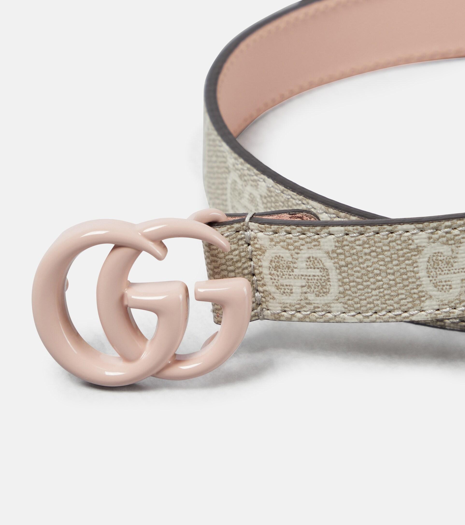 Gucci GG Marmont Supreme Canvas Belt in Natural | Lyst