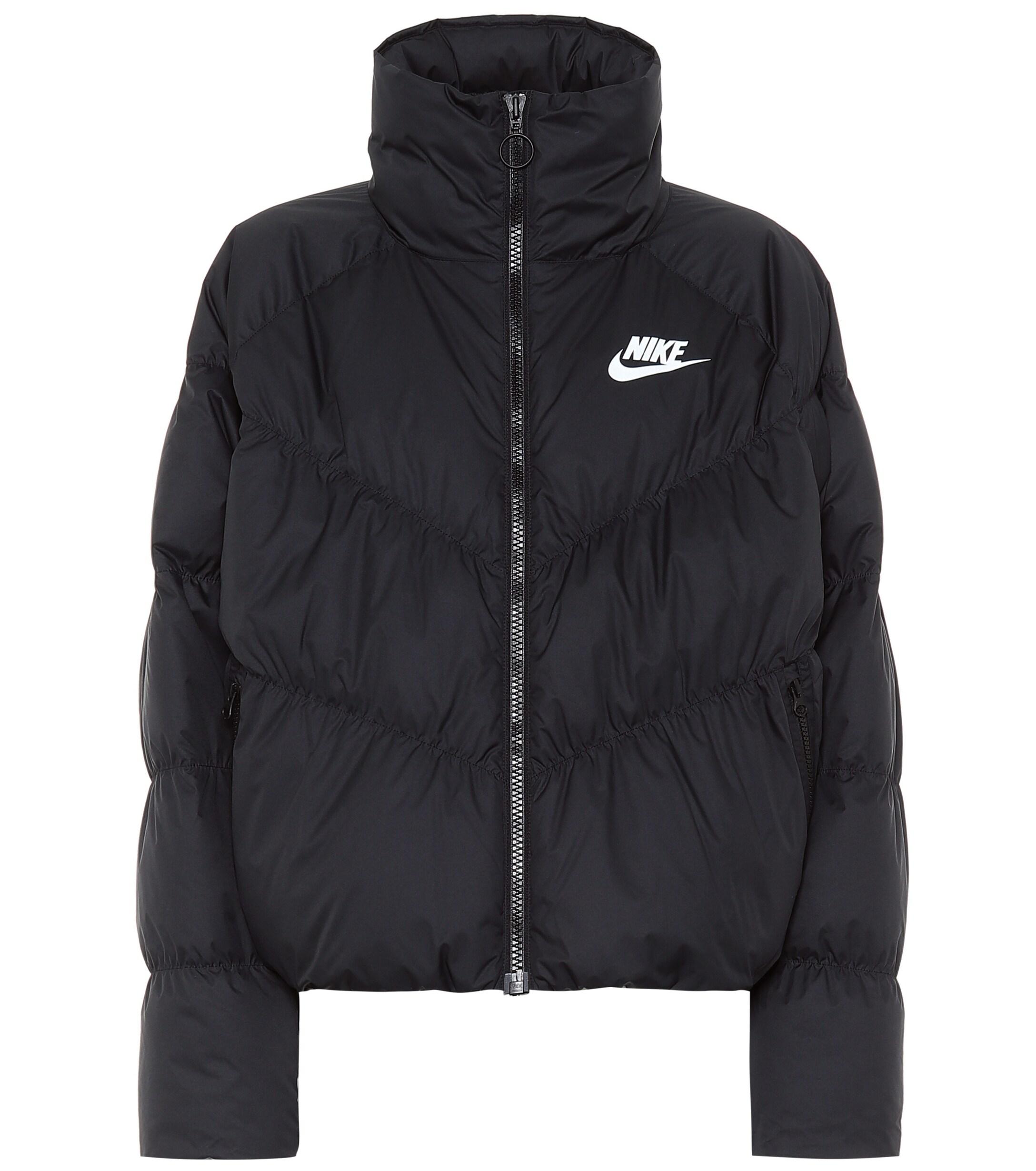 Nike Down Jacket in Black - Lyst