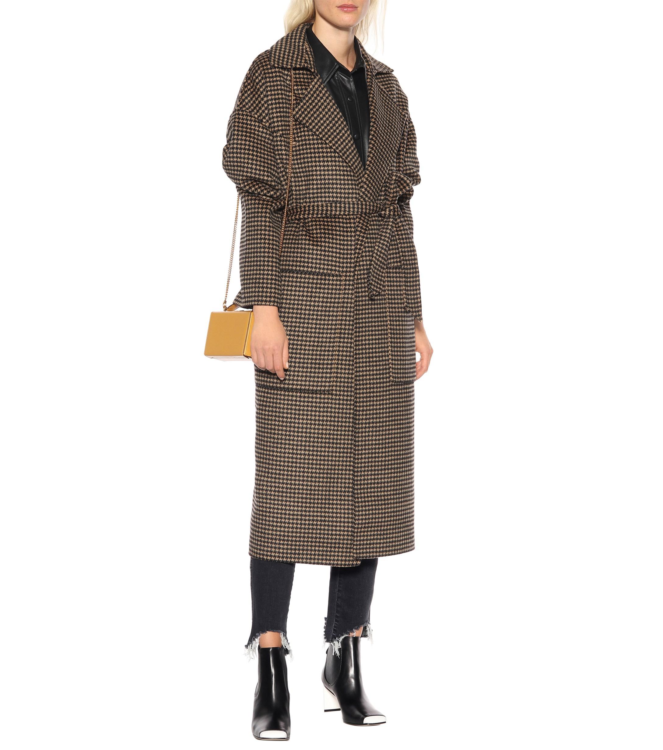 Nanushka alamo coat houndstooth Clearance