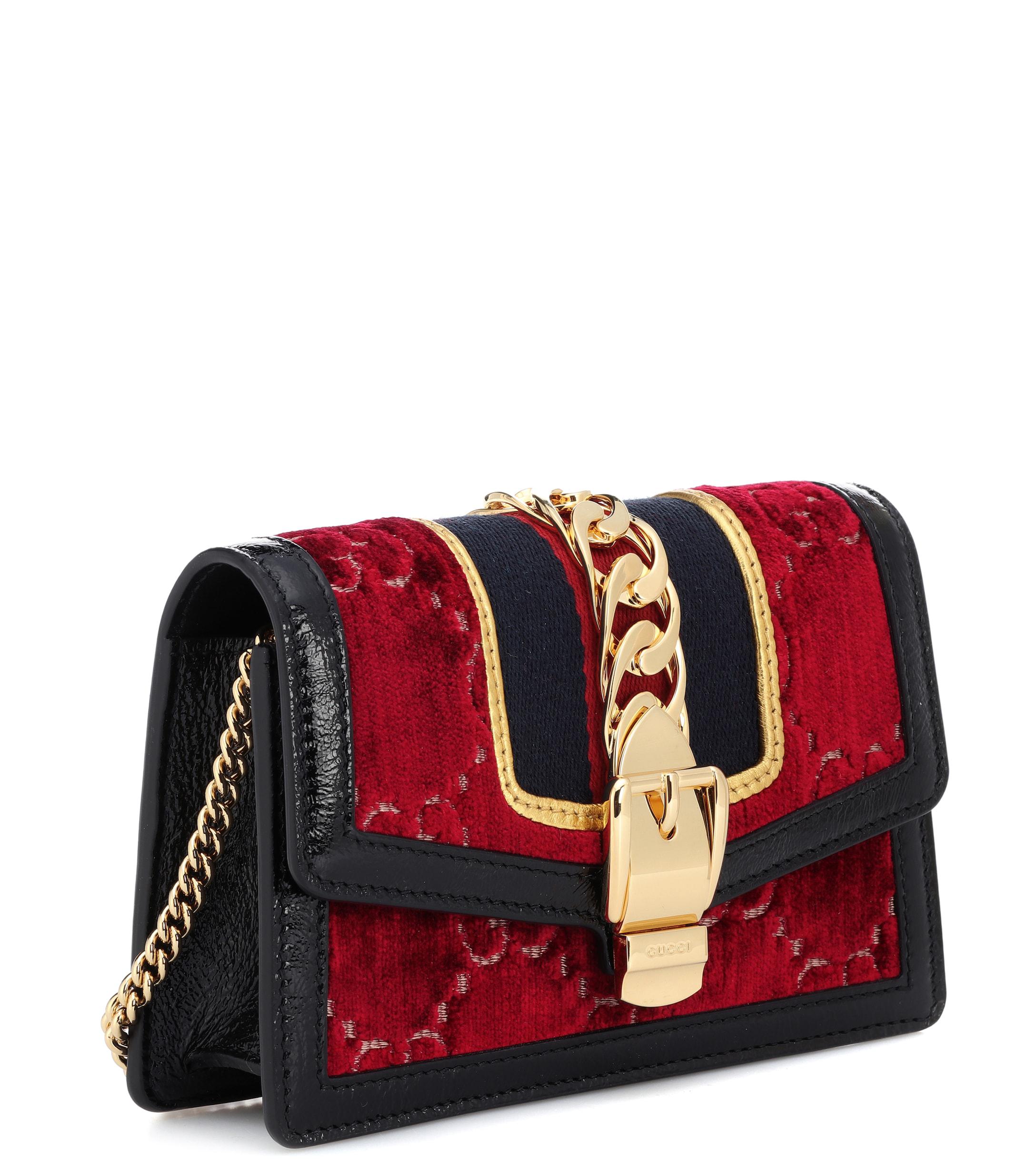 gucci sylvie mini red