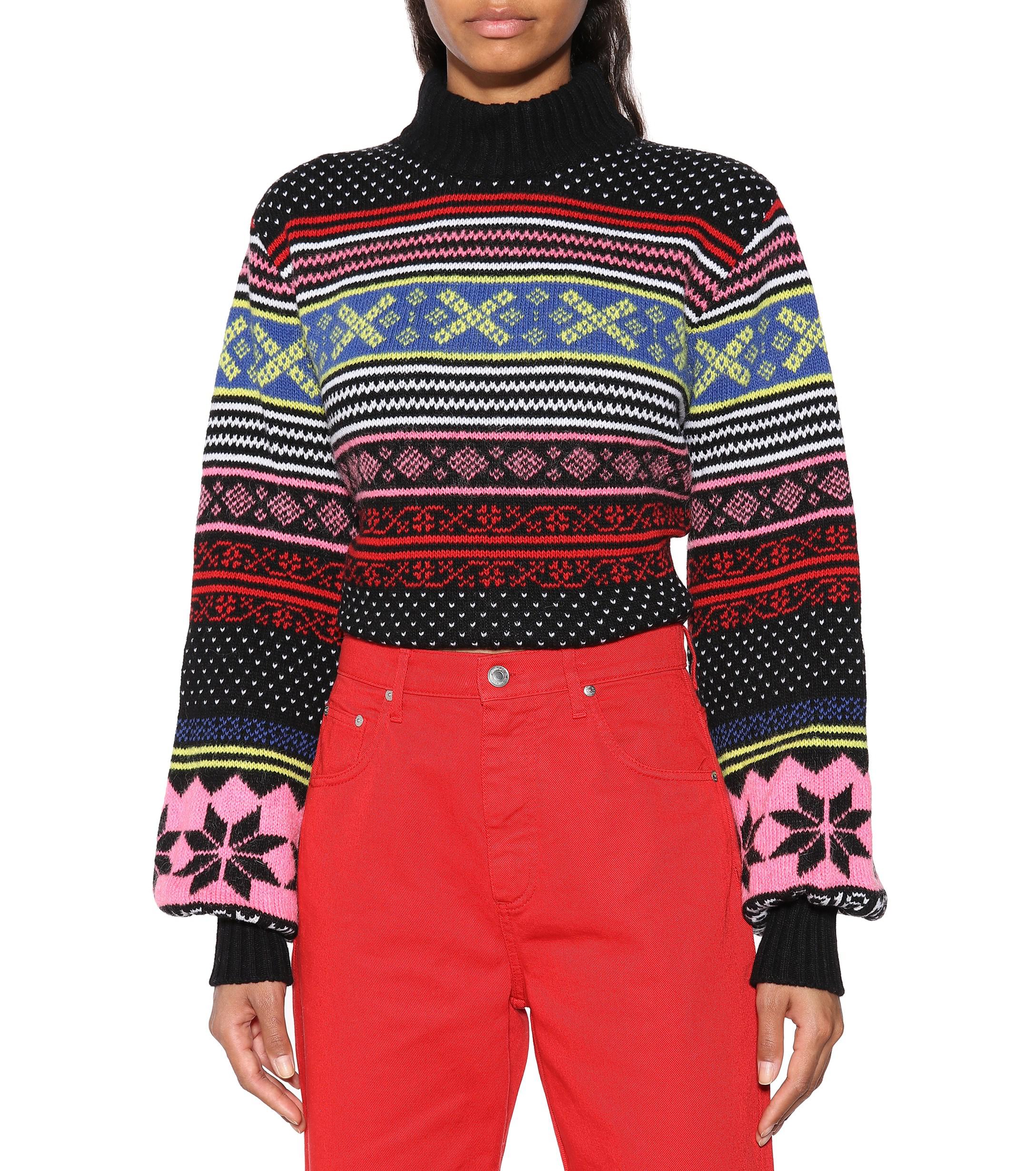 red high rise jeans