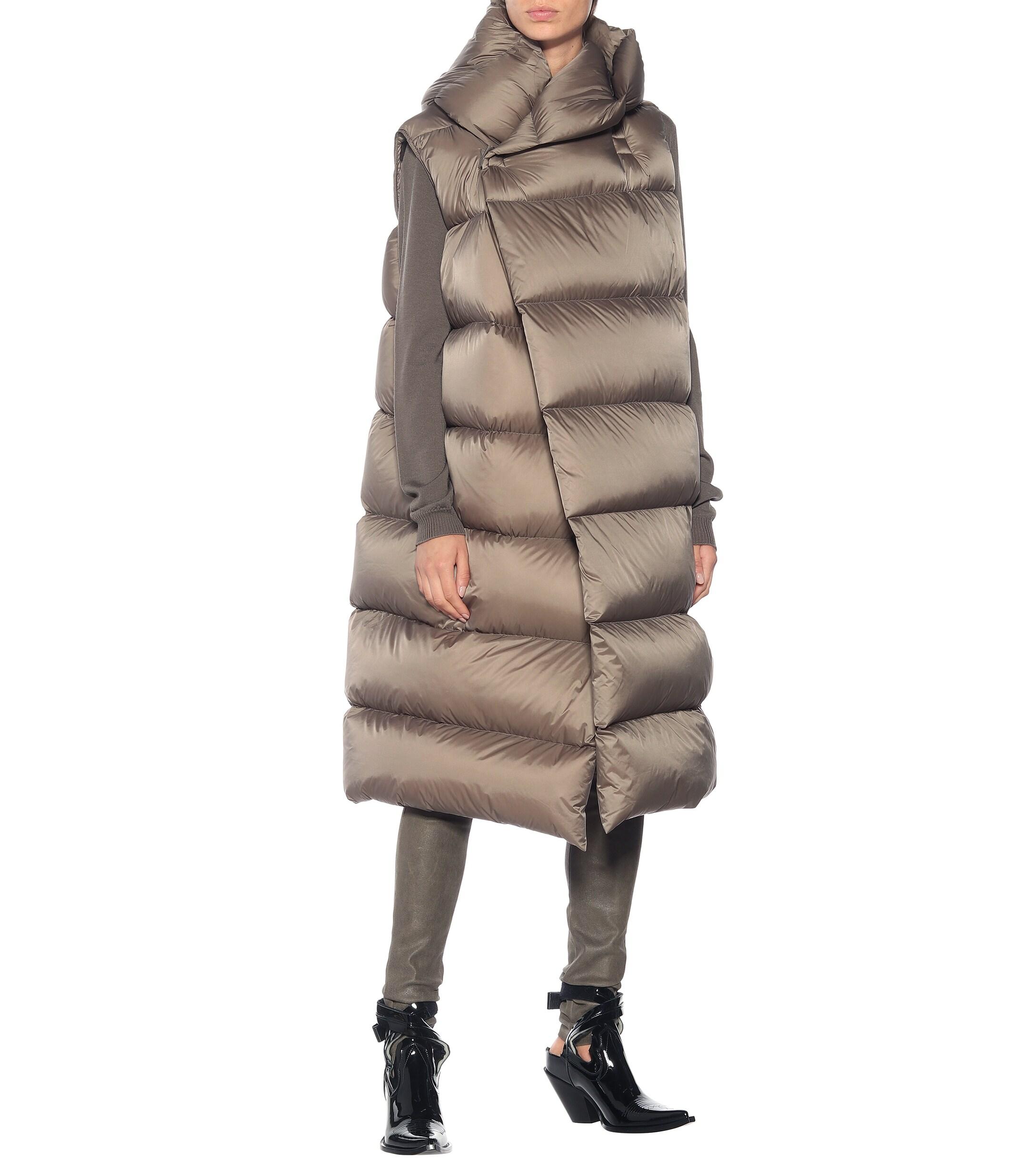 Rick Owens Down Vest in Grey (Gray) Lyst