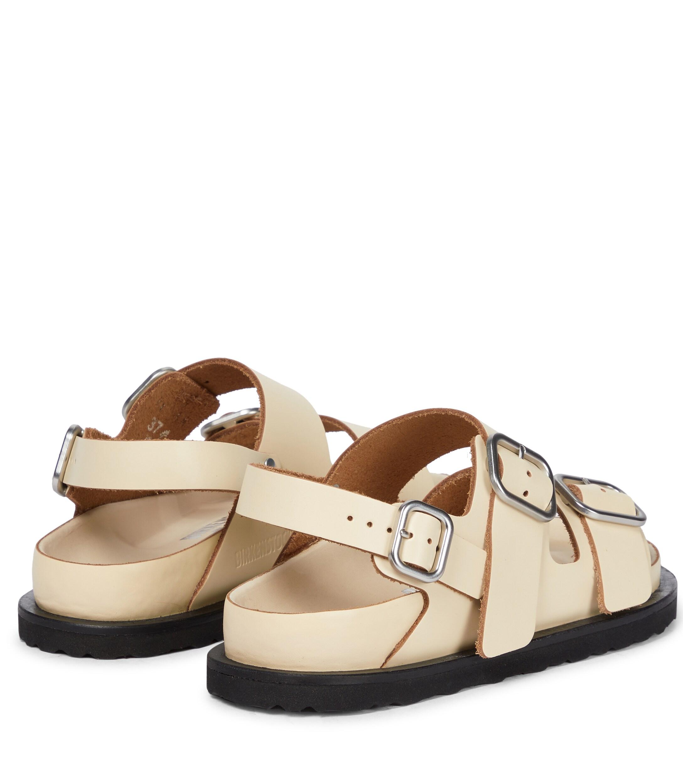 Jil Sander X Birkenstock Milano Leather Sandals in Natural | Lyst