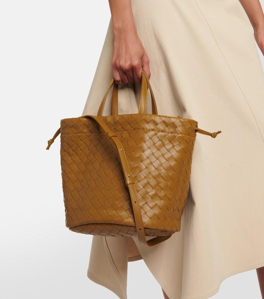 Bottega Veneta Castello Small Leather Bucket Bag in Brown | Lyst