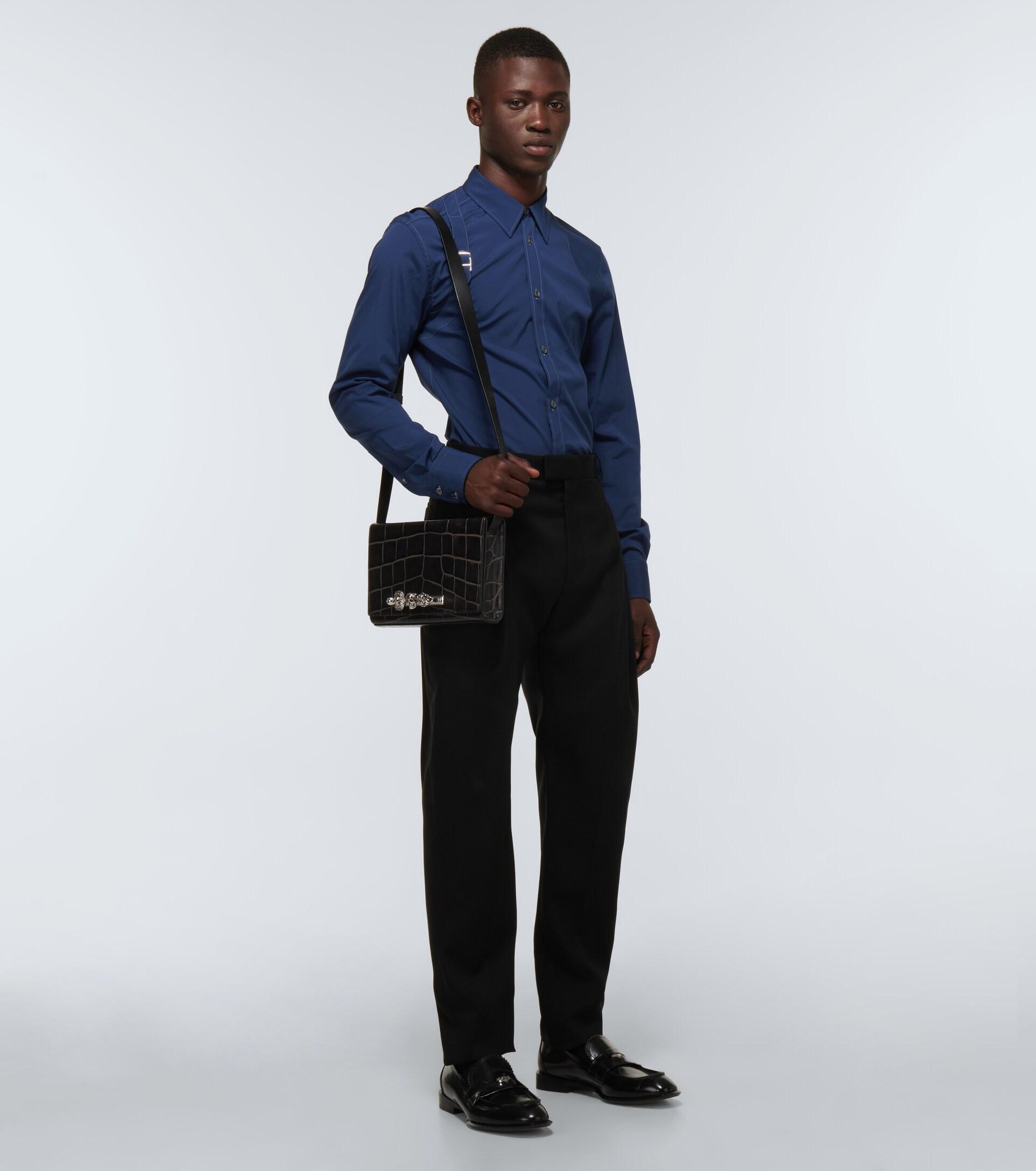 Alexander McQueen Men's Four-Ring Crossbody Bag