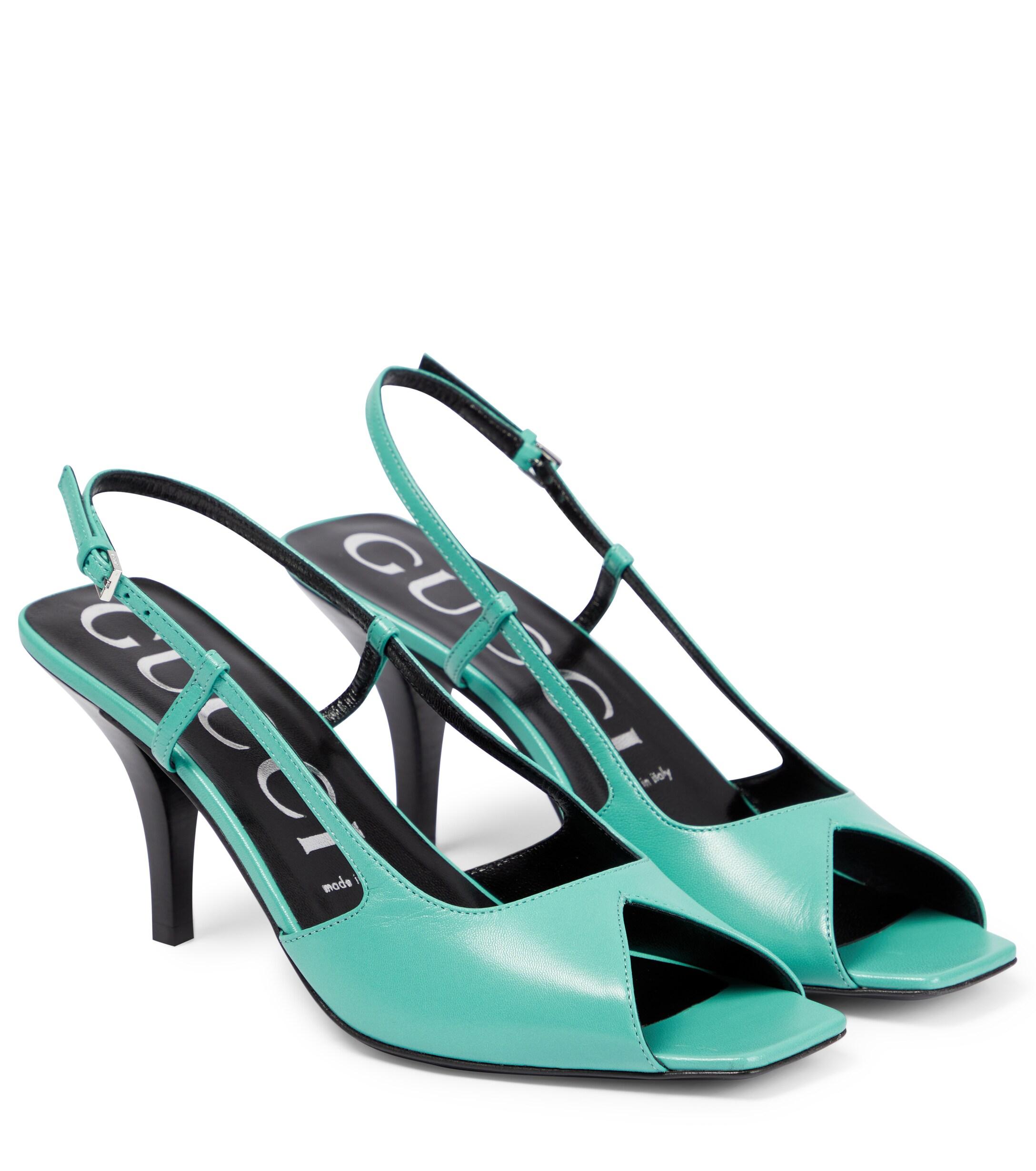 gucci leather slingback sandals