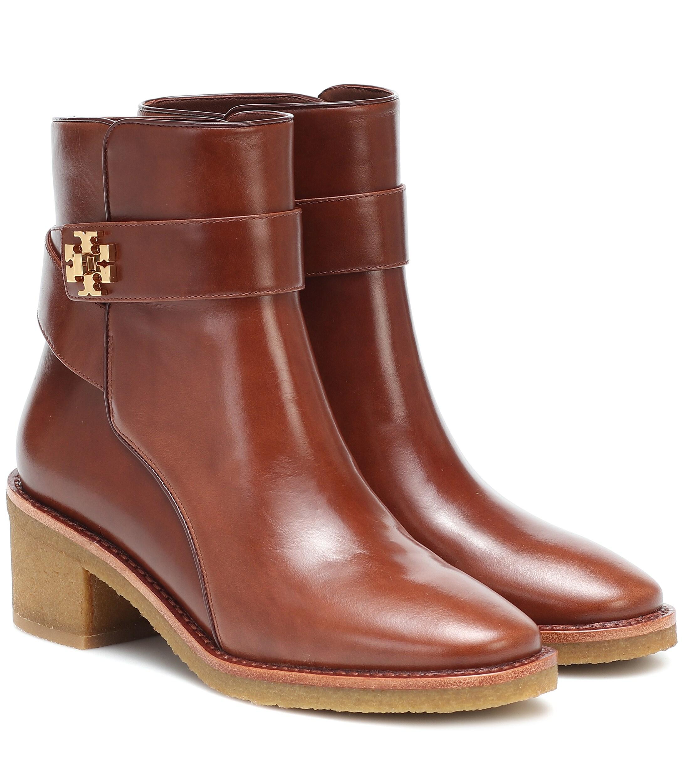 tory burch kira leather ankle boots
