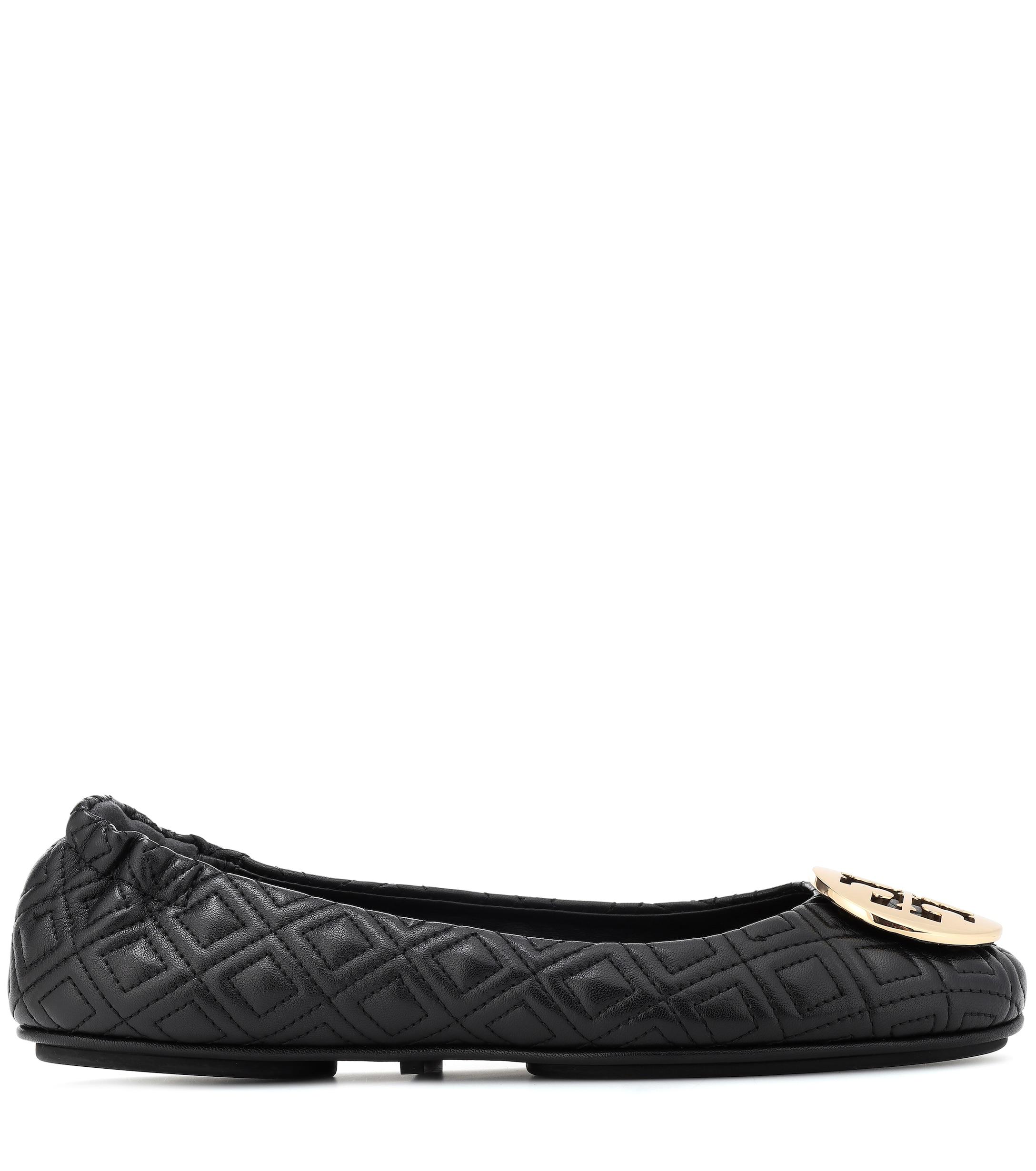 tory burch black minnie flats