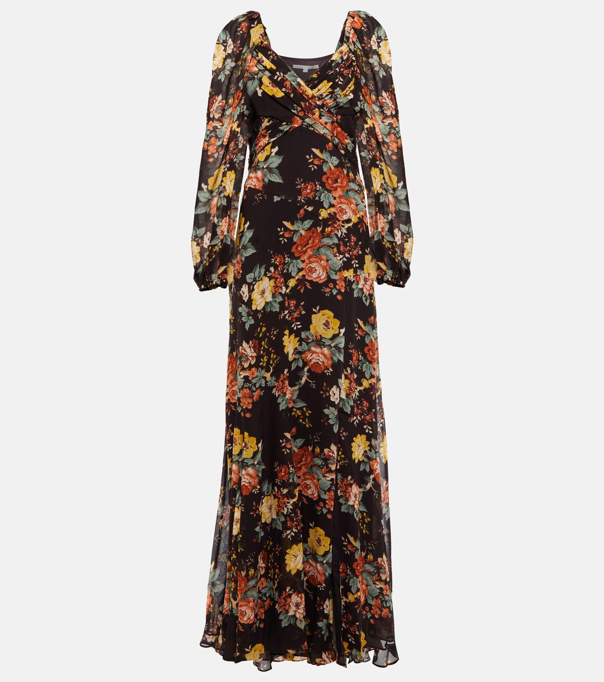 Veronica Beard Avani Floral Printed Silk Maxi Dress | Lyst