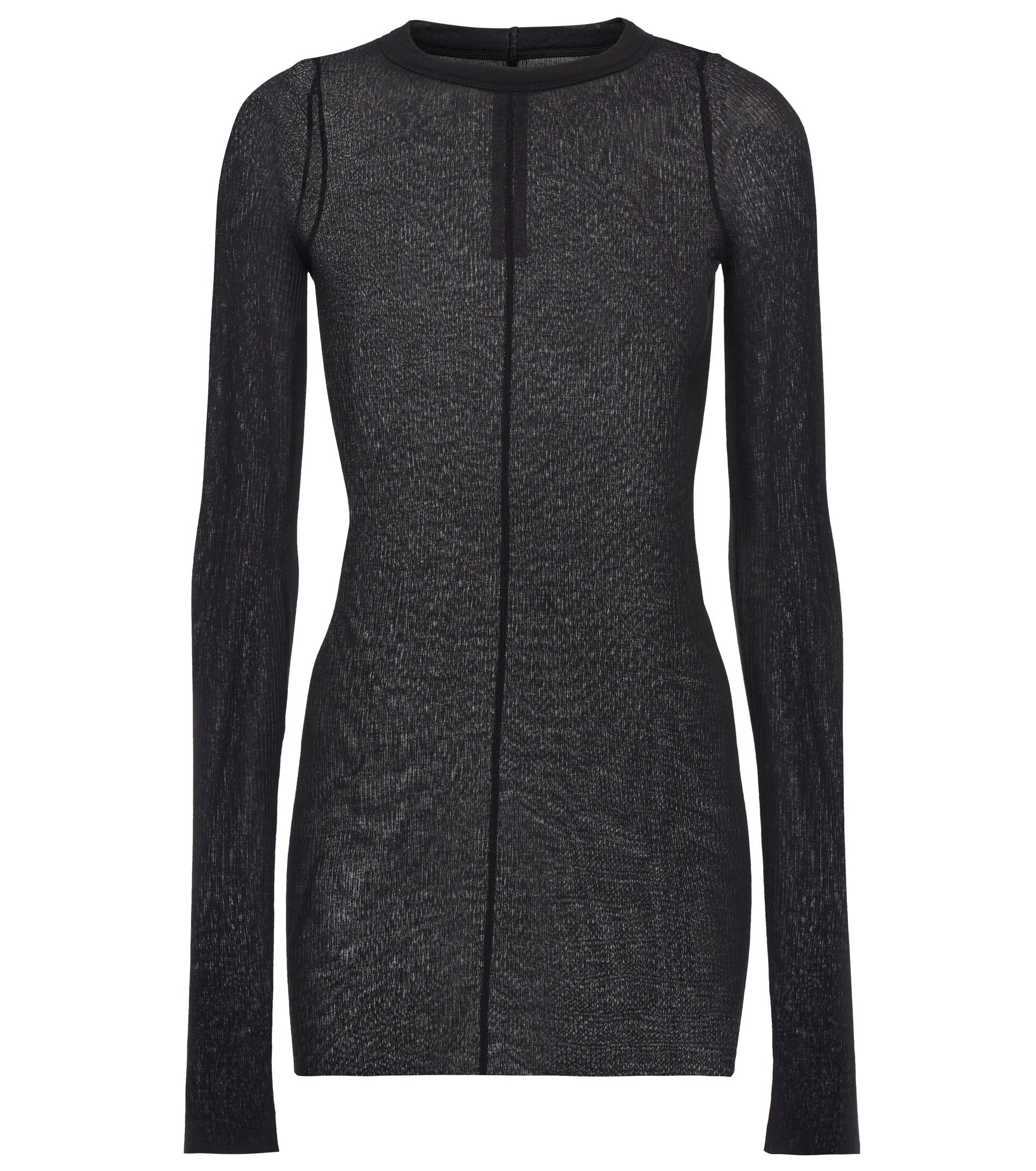 Rick Owens Ribbedknit Top in Black Lyst
