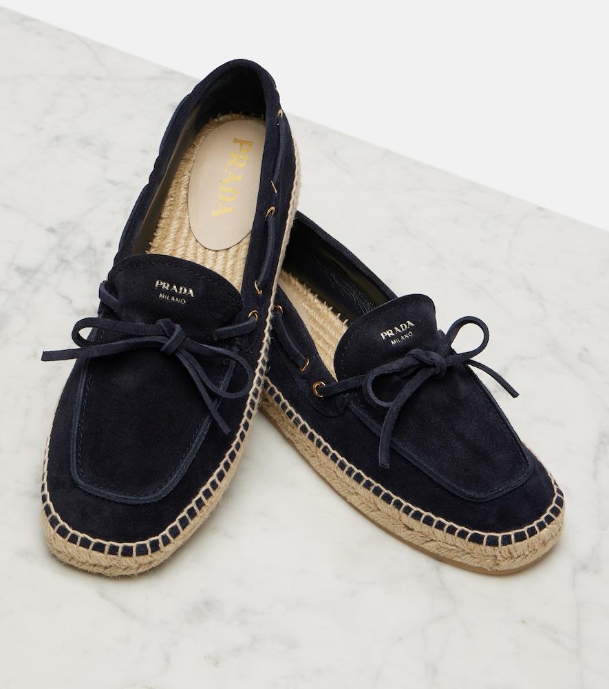 Prada Suede Espadrilles in Blue | Lyst