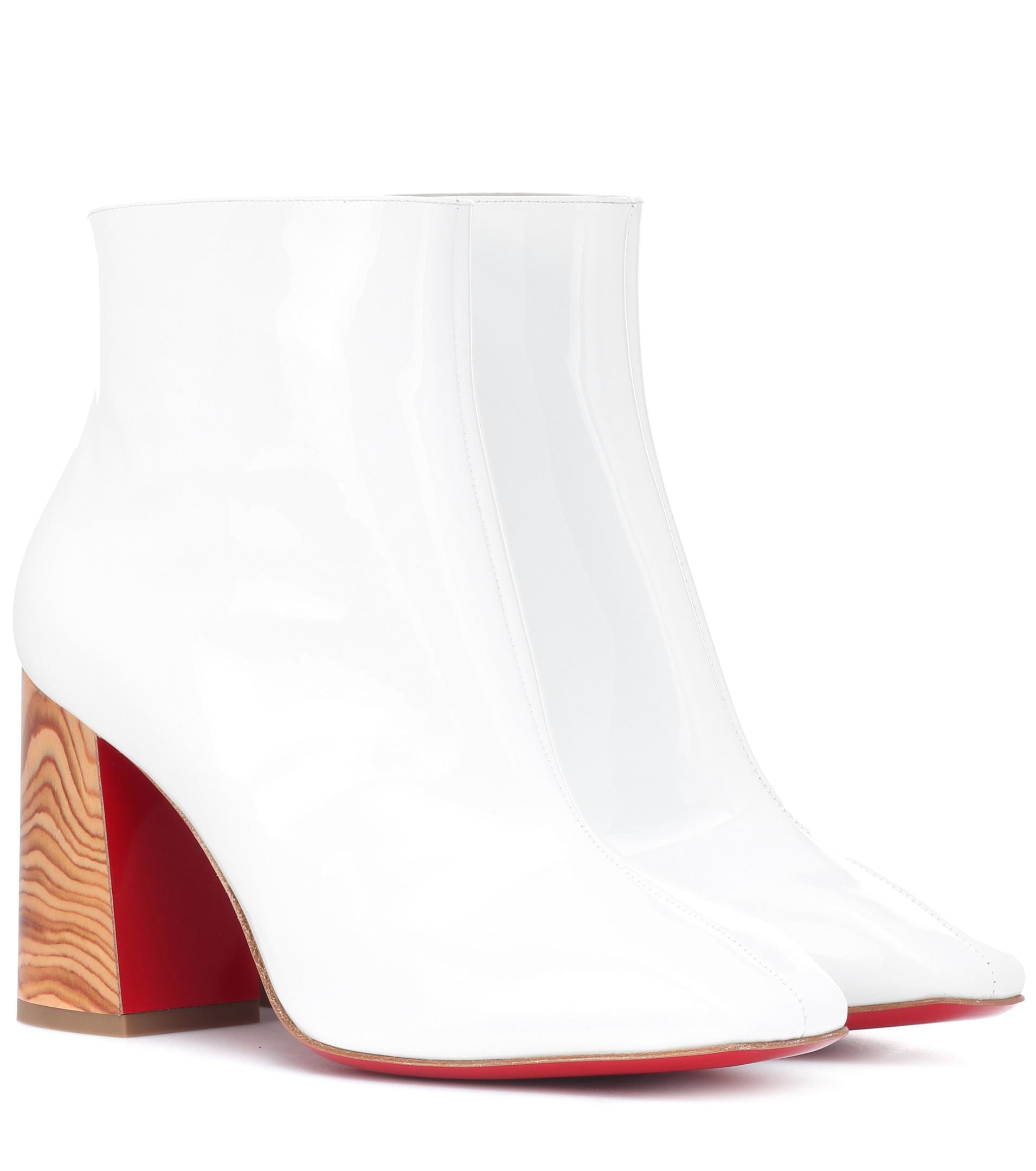 louboutin white booties
