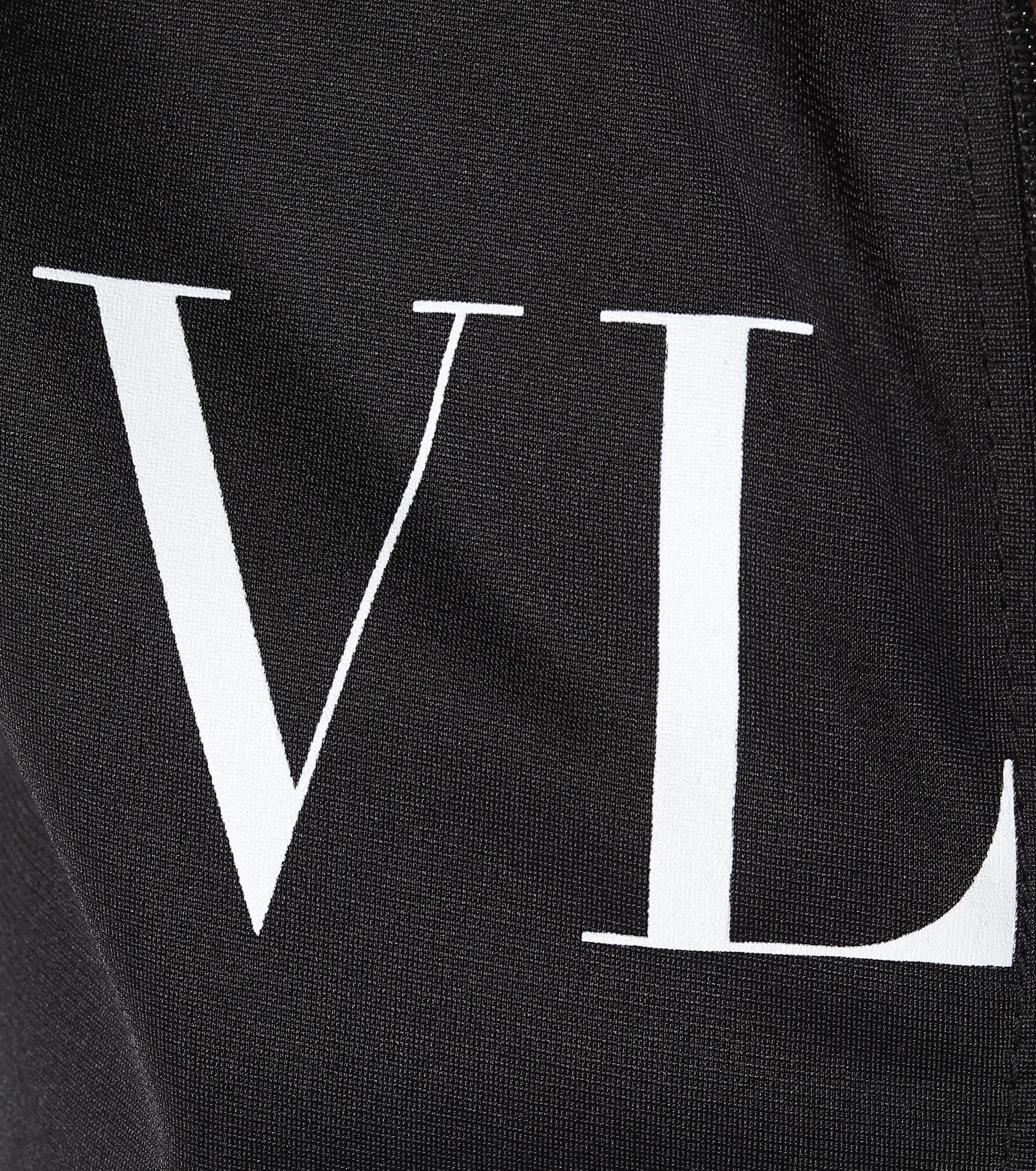 Valentino Vltn Jersey Maxi Dress in Black | Lyst