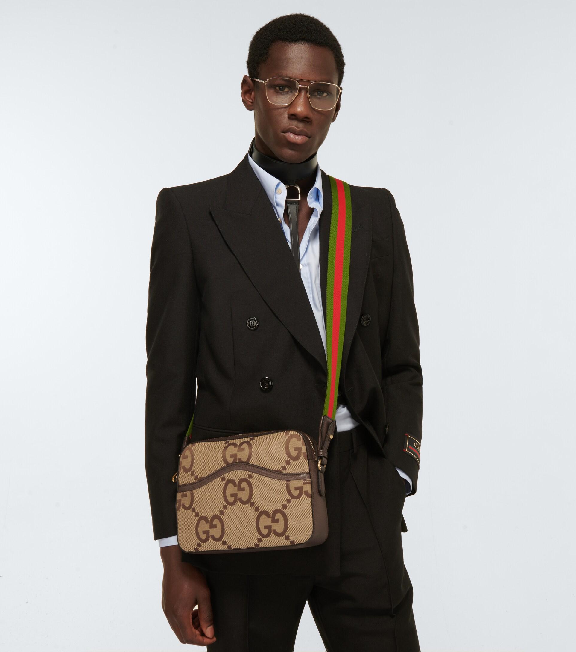Gucci Jumbo GG Canvas Messenger Bag for Men | Lyst