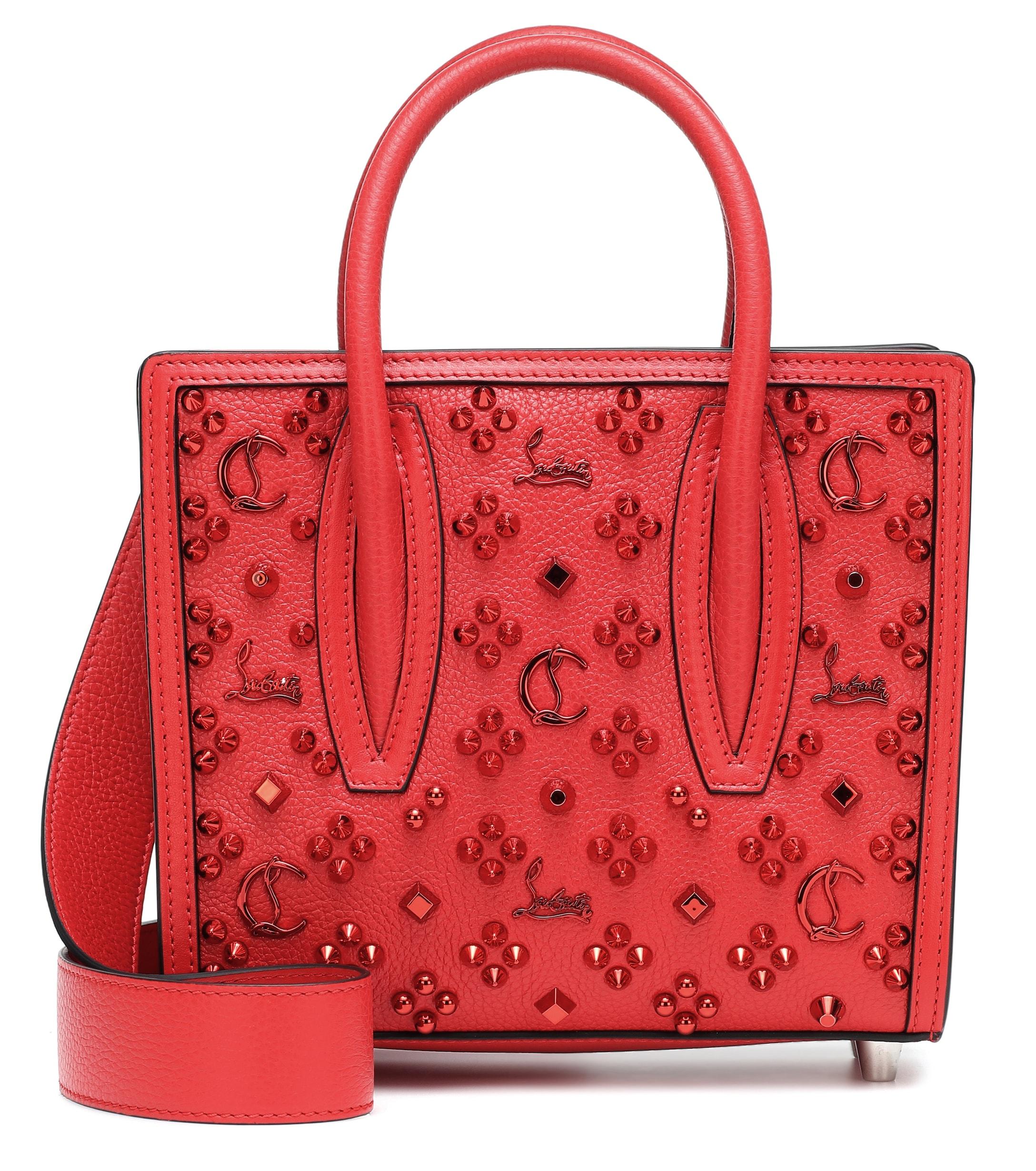 Mose værdighed propel Christian Louboutin Paloma S Mini Leather Tote in Red | Lyst