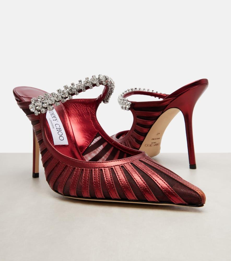Jimmy Choo Bing 65 Embellished Leather And Mesh Pumps in Red Lyst UK