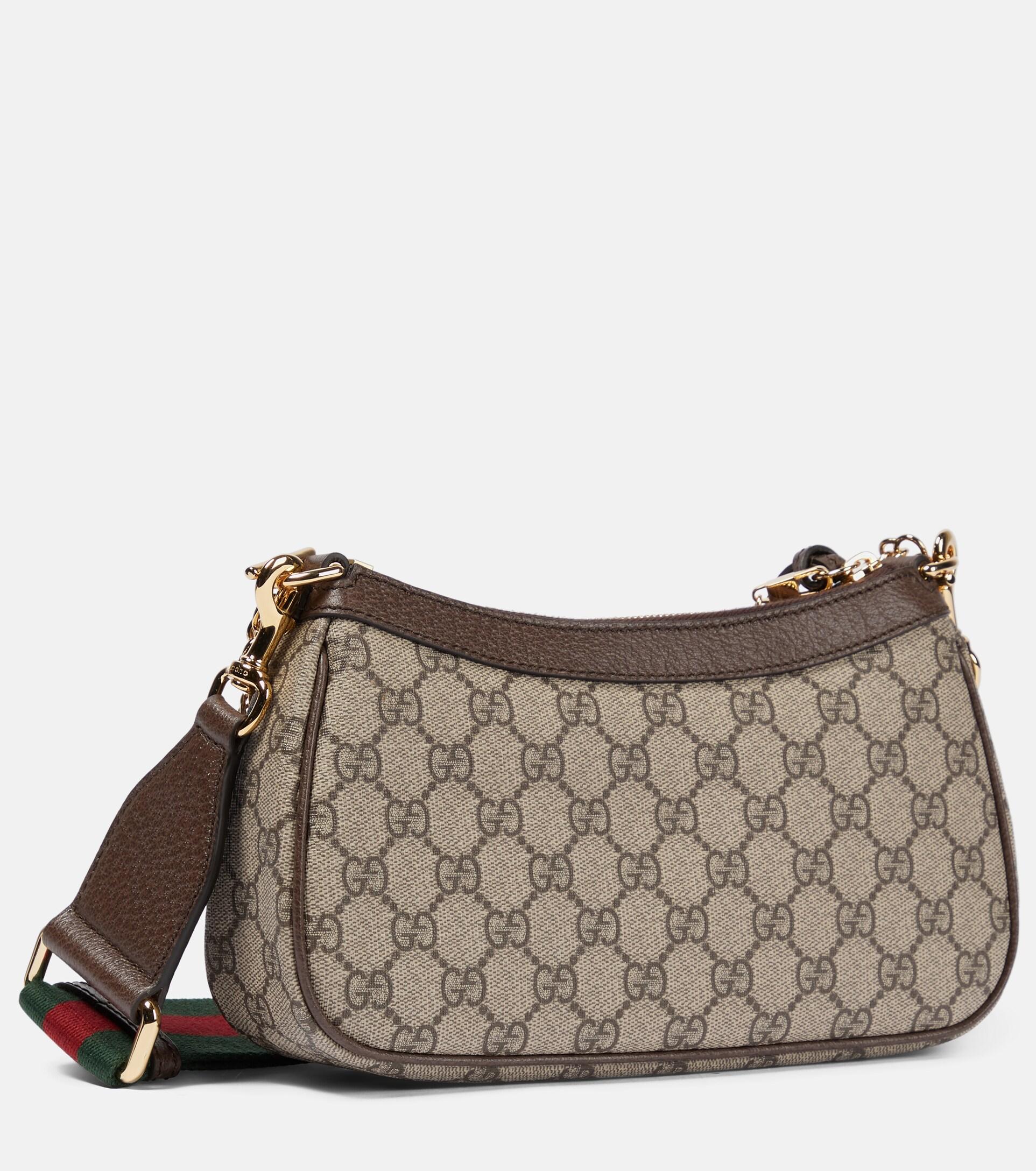 Gucci Ophidia Small GG Canvas Tote Shoulder Bag Beige