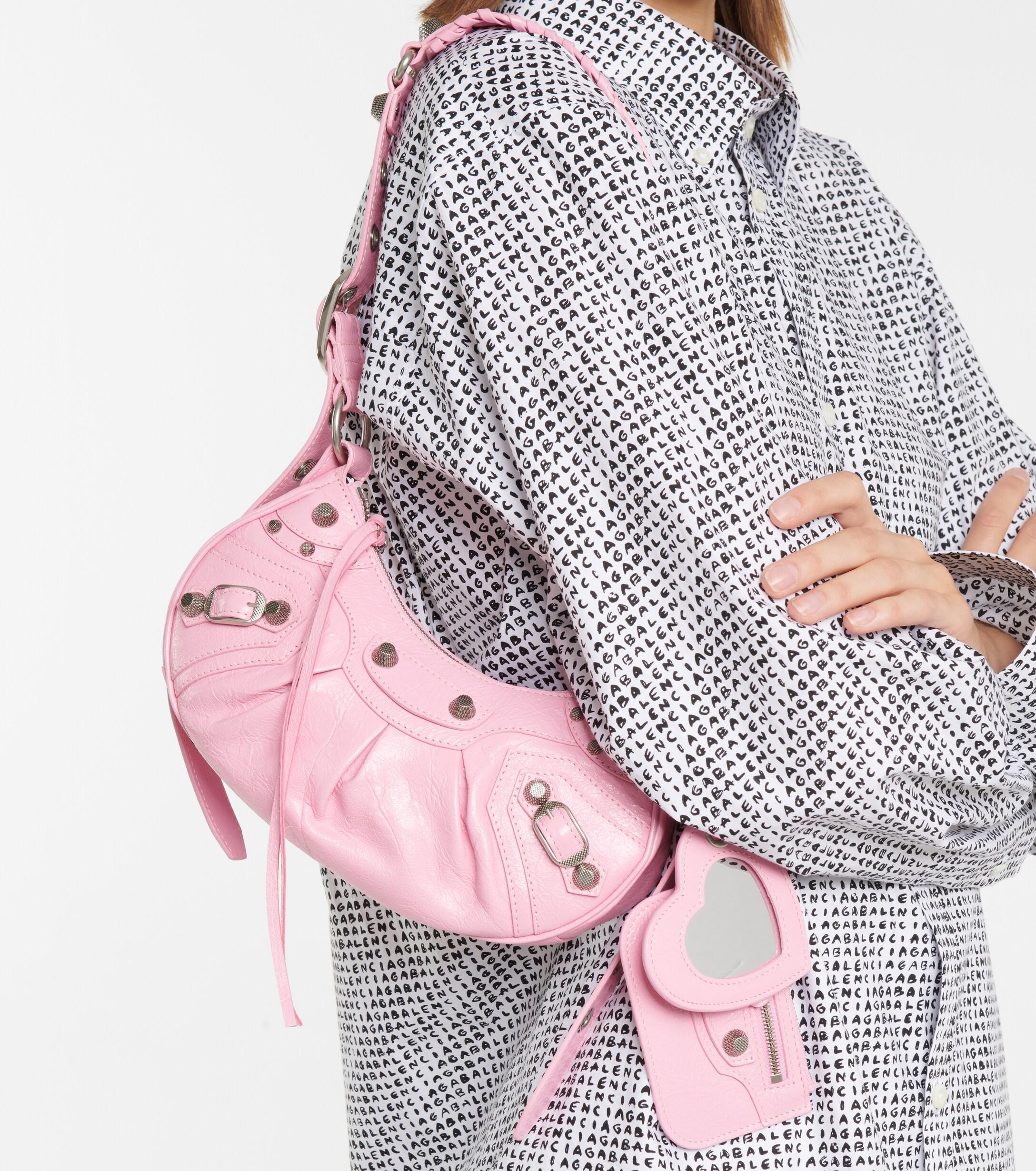 Balenciaga Le Cagole Small Shoulder Bag In Pink