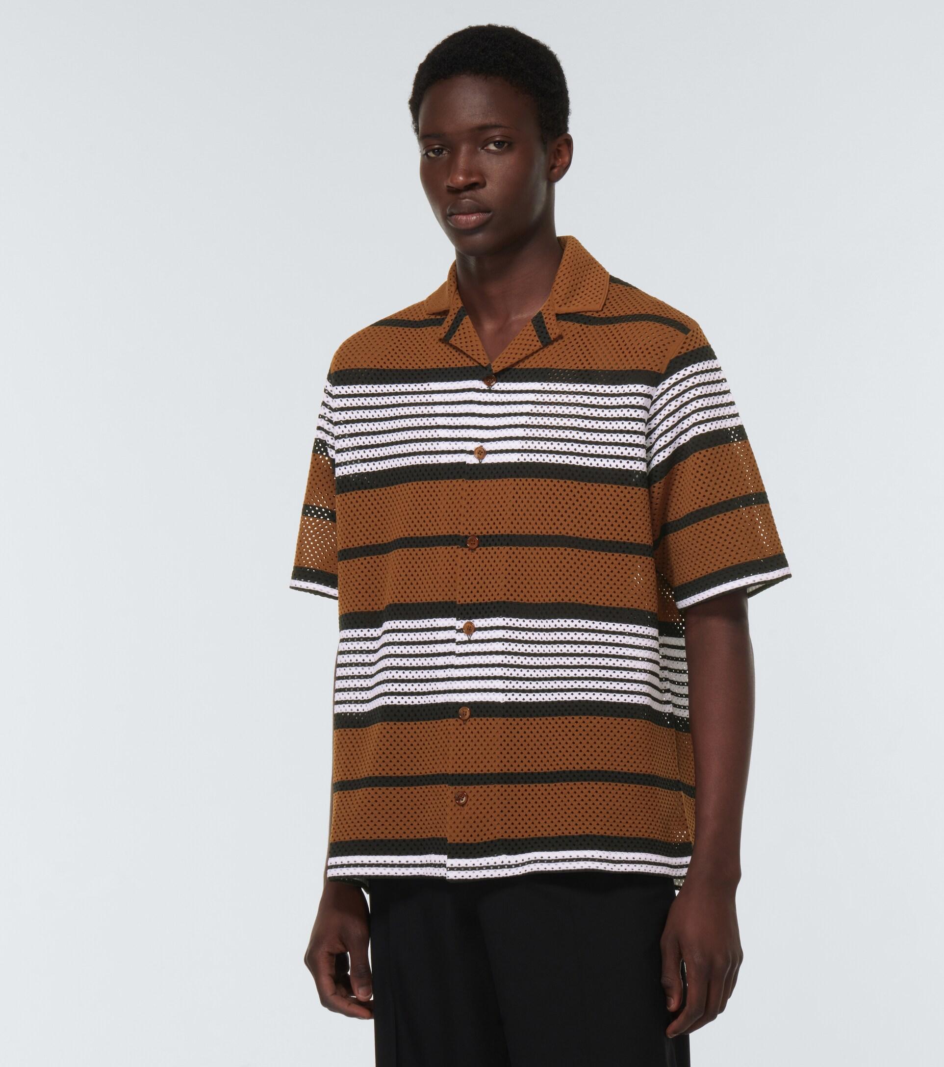 Burberry Striped Shirt in Brown for Men | Lyst