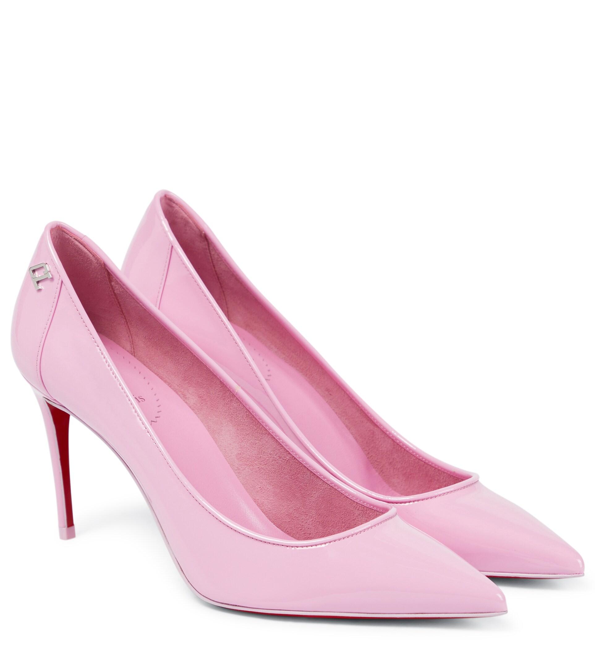 Christian Louboutin Sporty Kate 85 Patent Leather Pumps in Pink | Lyst